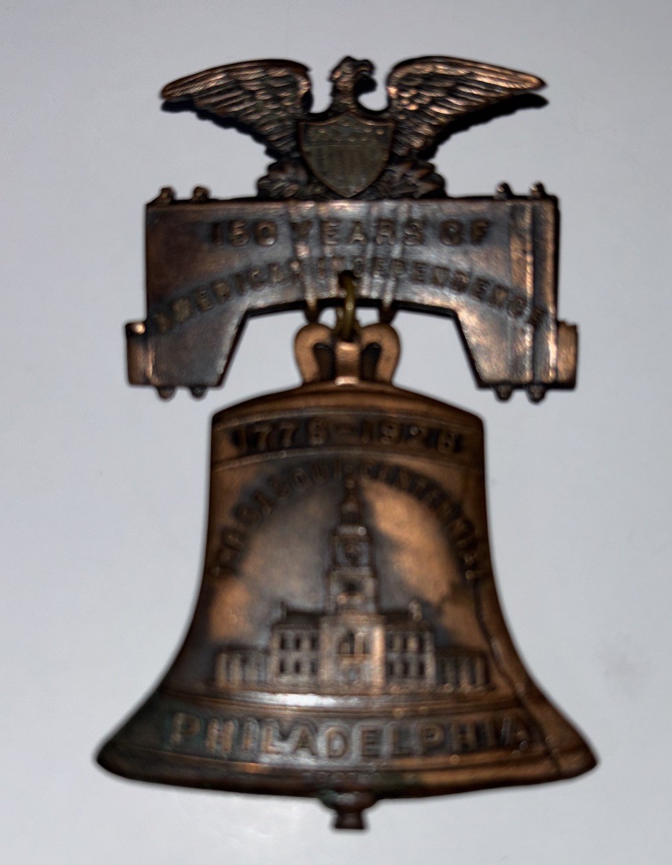 Vtg 1926 Philadelphia Sesqui-Centennial Expo Liberty Bell Medal. Complete RARE Vtg 1926 Philadelphia Sesqui-Centennial Expo Liberty Bell Medal. Complete RARE