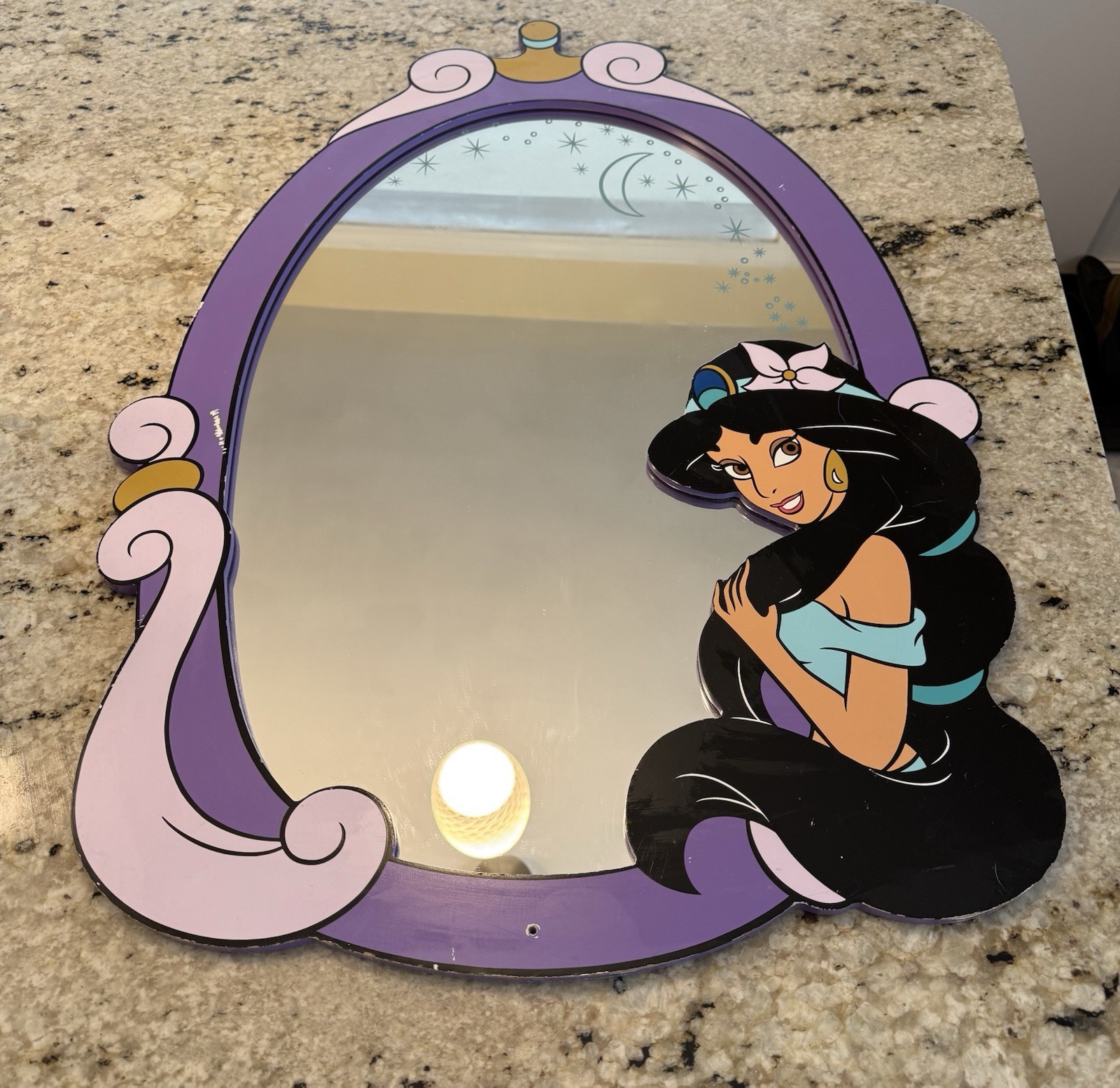 Rare Disney Aladdin princess Jasmine vanity wall Mirror 23 x 1/2 in x 31 1/2 Rare Disney Aladdin princess Jasmine vanity wall Mirror 23 x 1/2 in x 31 1/2