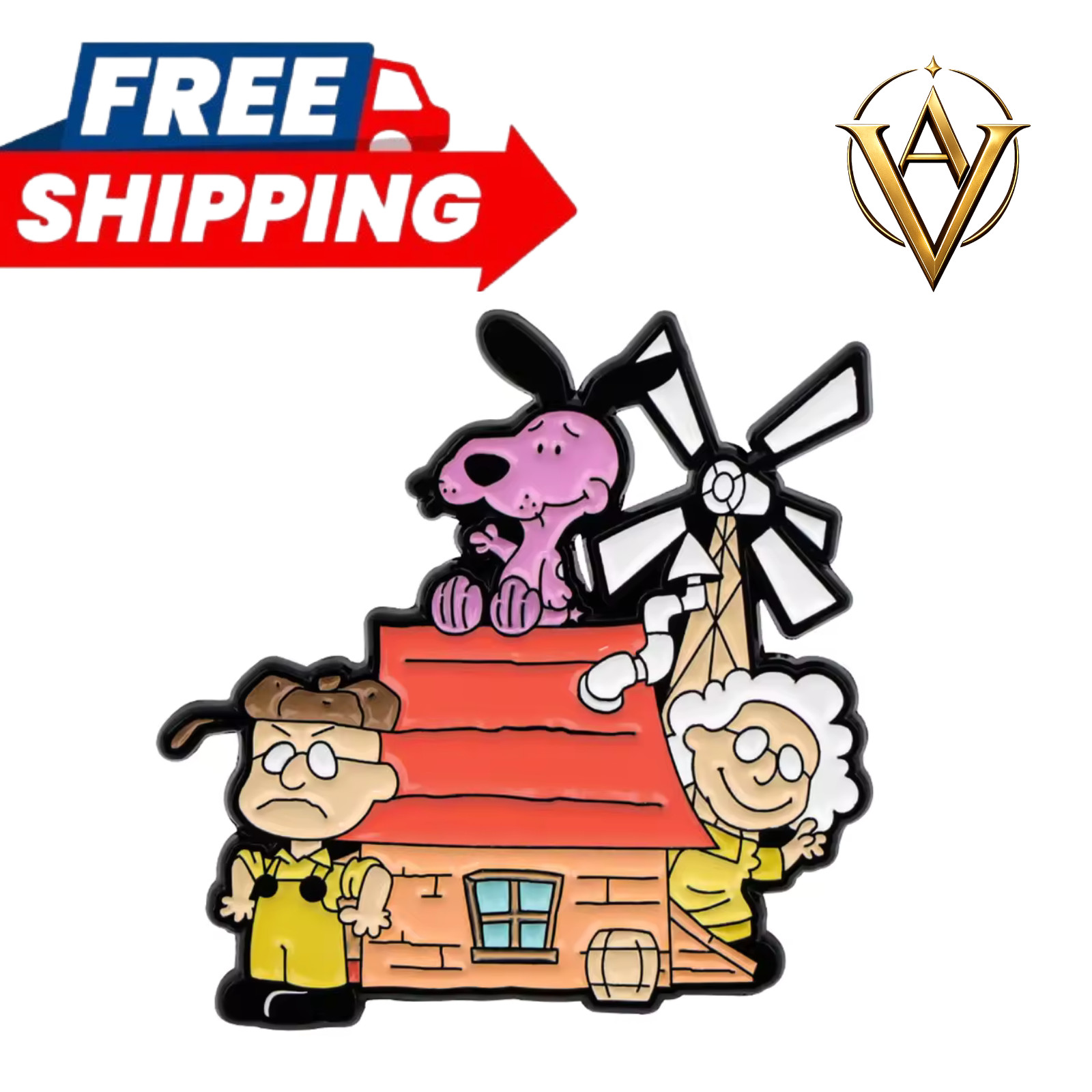 Funny Cartoon Dog Family Enamel Pin Character Collectible Gift Funny Cartoon Dog Family Enamel Pin Character Collectible Gift