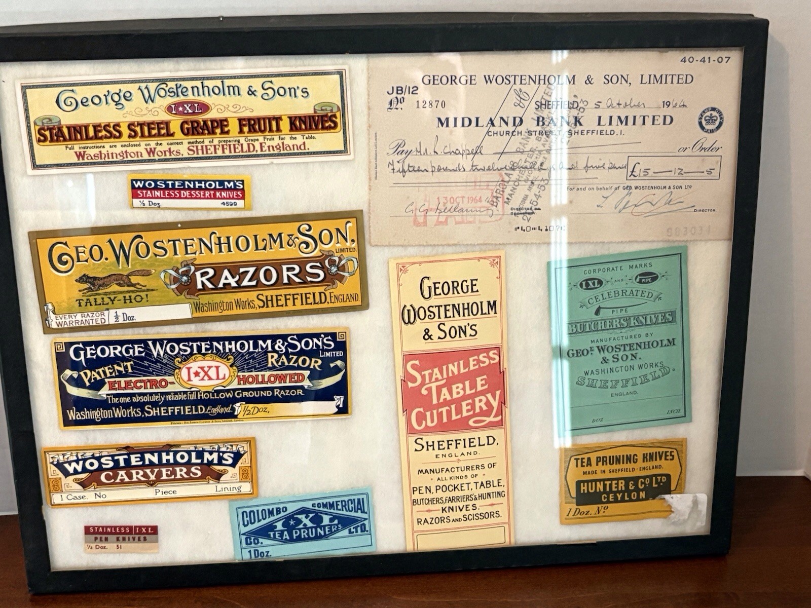 Vint. Razor & Cutlery Advertising Lot w/ Case #1... Wastennholm, Colombo, Hunter Vint. Razor & Cutlery Advertising Lot w/ Case #1... Wastennholm, Colombo, Hunter