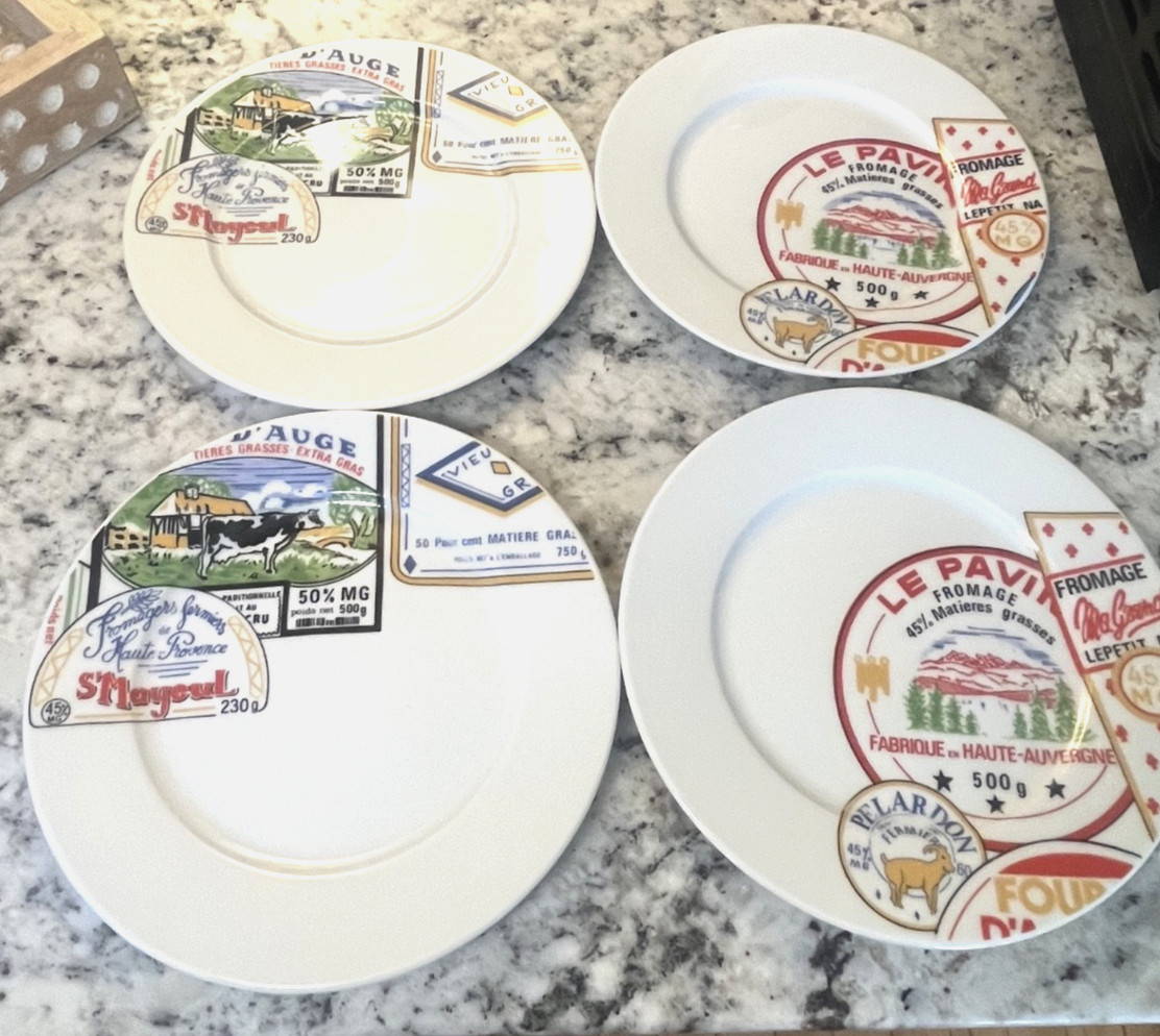 4 Revol Porcelain Fromages De France 7.5\