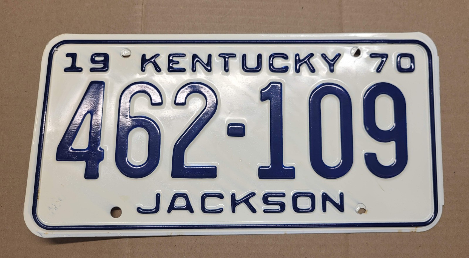1970 Kentucky License Plate Tag # 462-109  Jackson Co  - Nicer One 