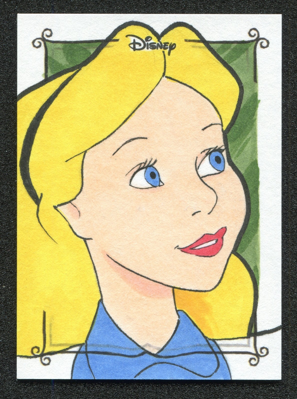 2025 Topps Disney Wonder Alice in Wonderland 1/1 Sketch Card  - Tom Amici Auto