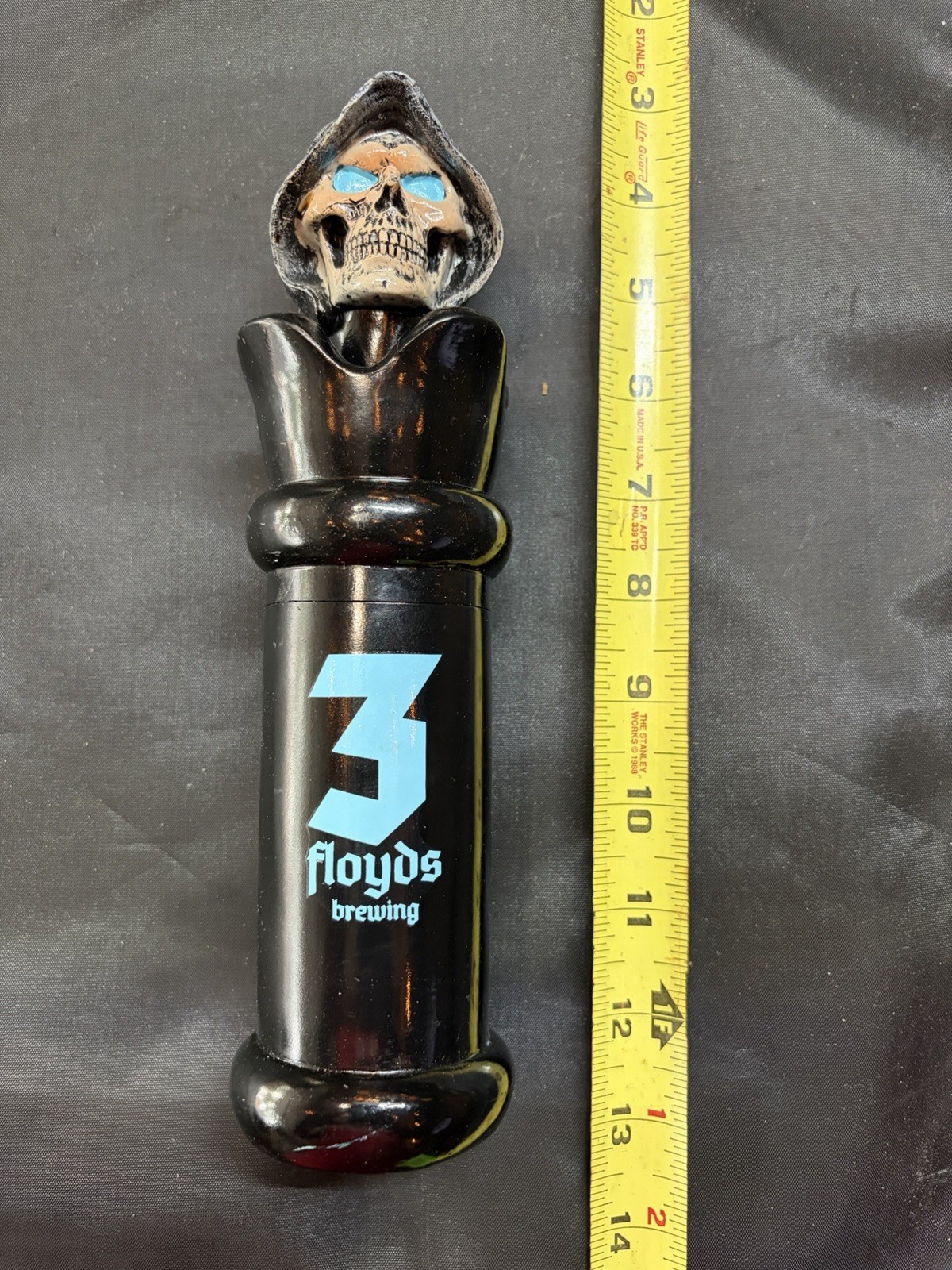 NEW Three 3 Floyds Brewing Zombie Ice Skeleton Skull Beer Tap Handle NEW Three 3 Floyds Brewing Zombie Ice Skeleton Skull Beer Tap Handle