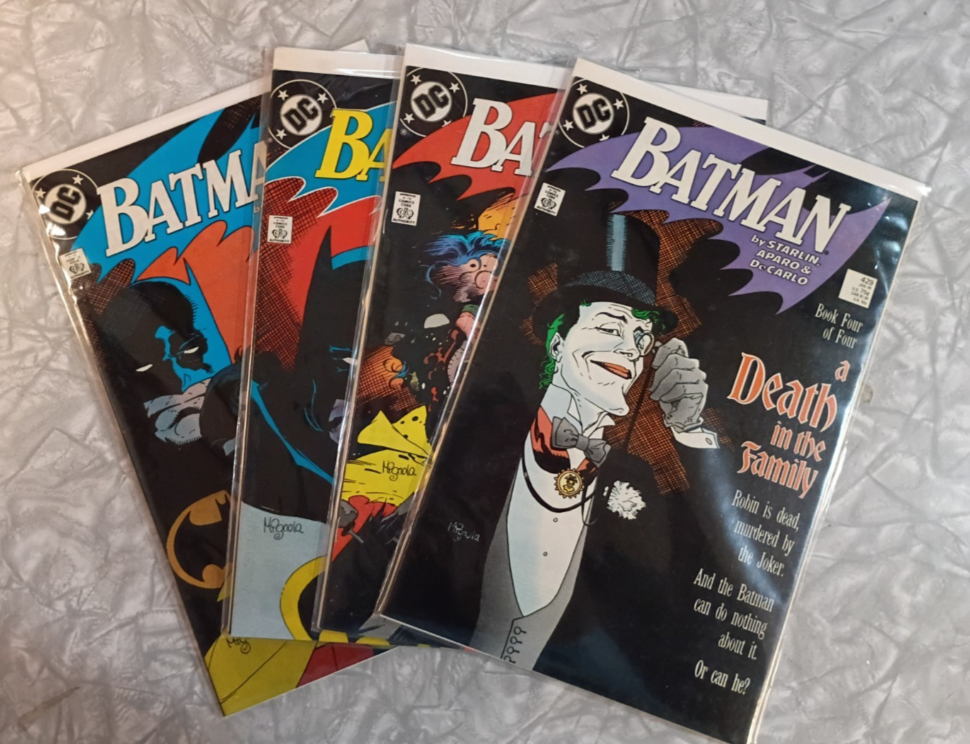 Batman A Death in the Family Lot of 4 # 426 - 429 Complete Set (1988, DC) VF/NM