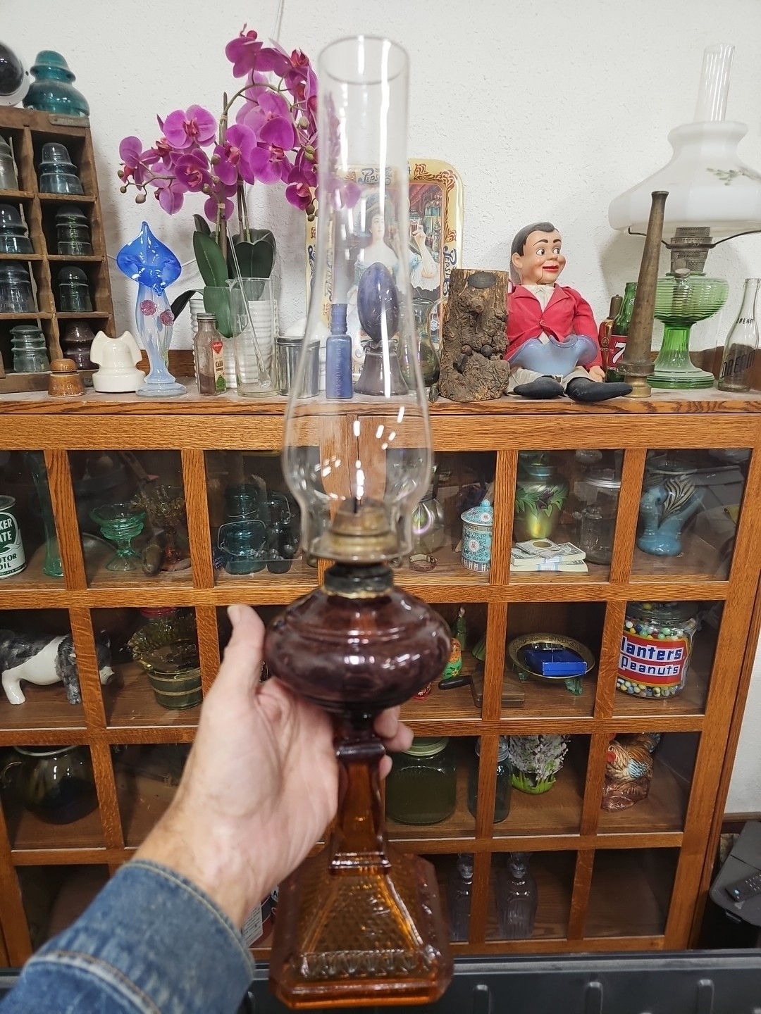 ANTIQUE OIL LAMP 1880s Or Earlier BANNER P & A Mfg Co. ANTIQUE OIL LAMP 1880s Or Earlier BANNER P & A Mfg Co.