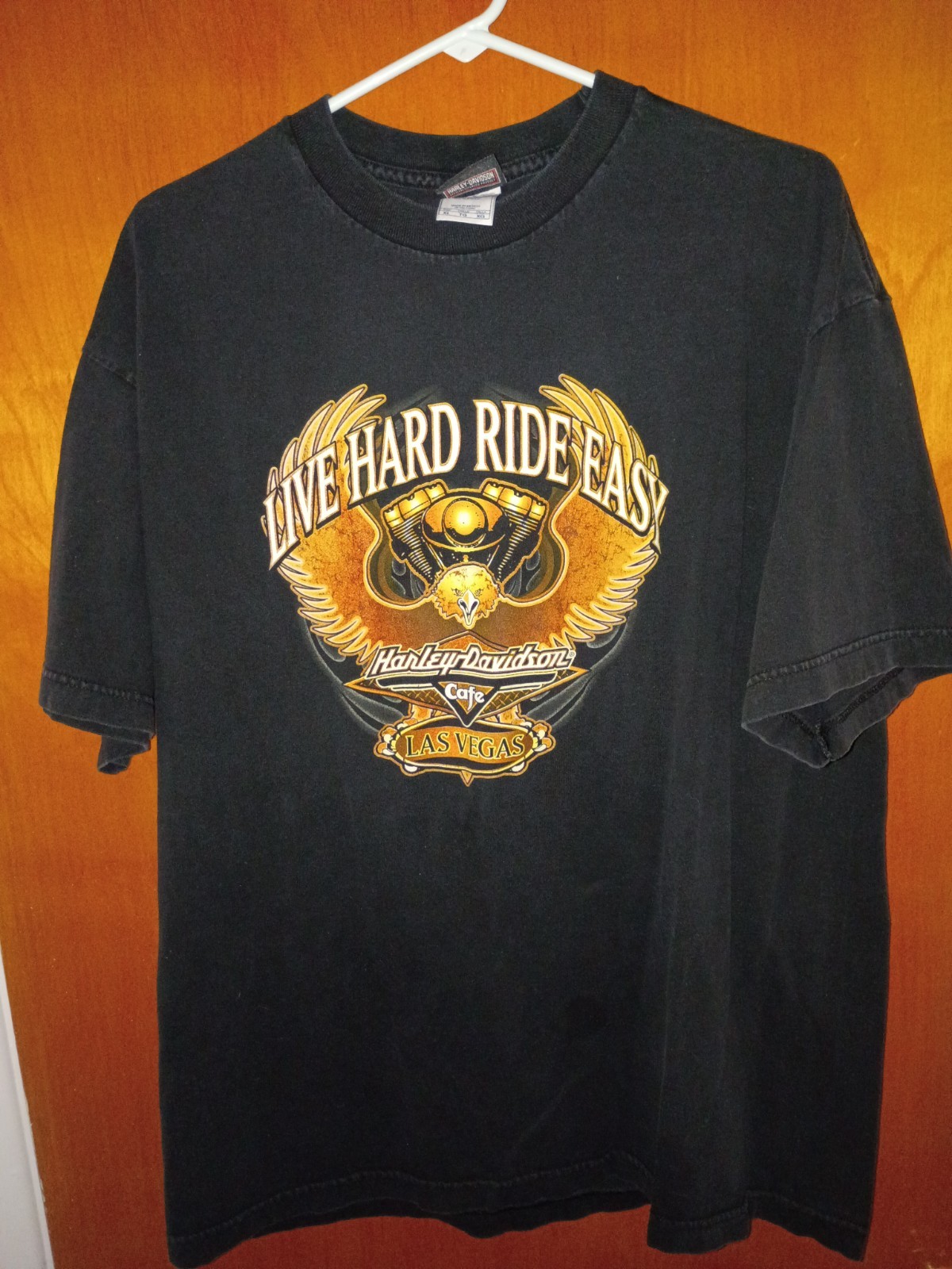 Vintage 2000s Y2K harley davidson t shirt xl Las legas cafe Black Gold Vintage 2000s Y2K harley davidson t shirt xl Las legas cafe Black Gold