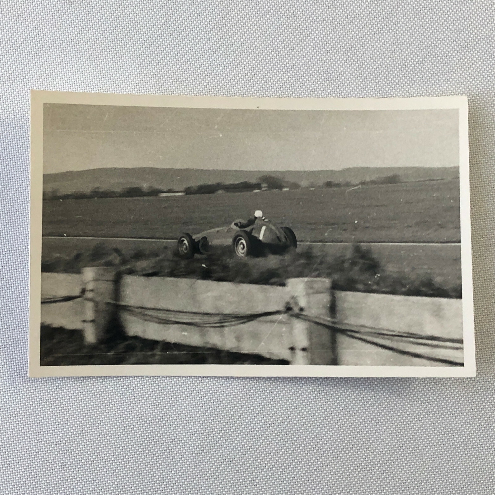 Vintage Car Racing Photo Photograph - Harry Schell BRM Car at Goodwood 