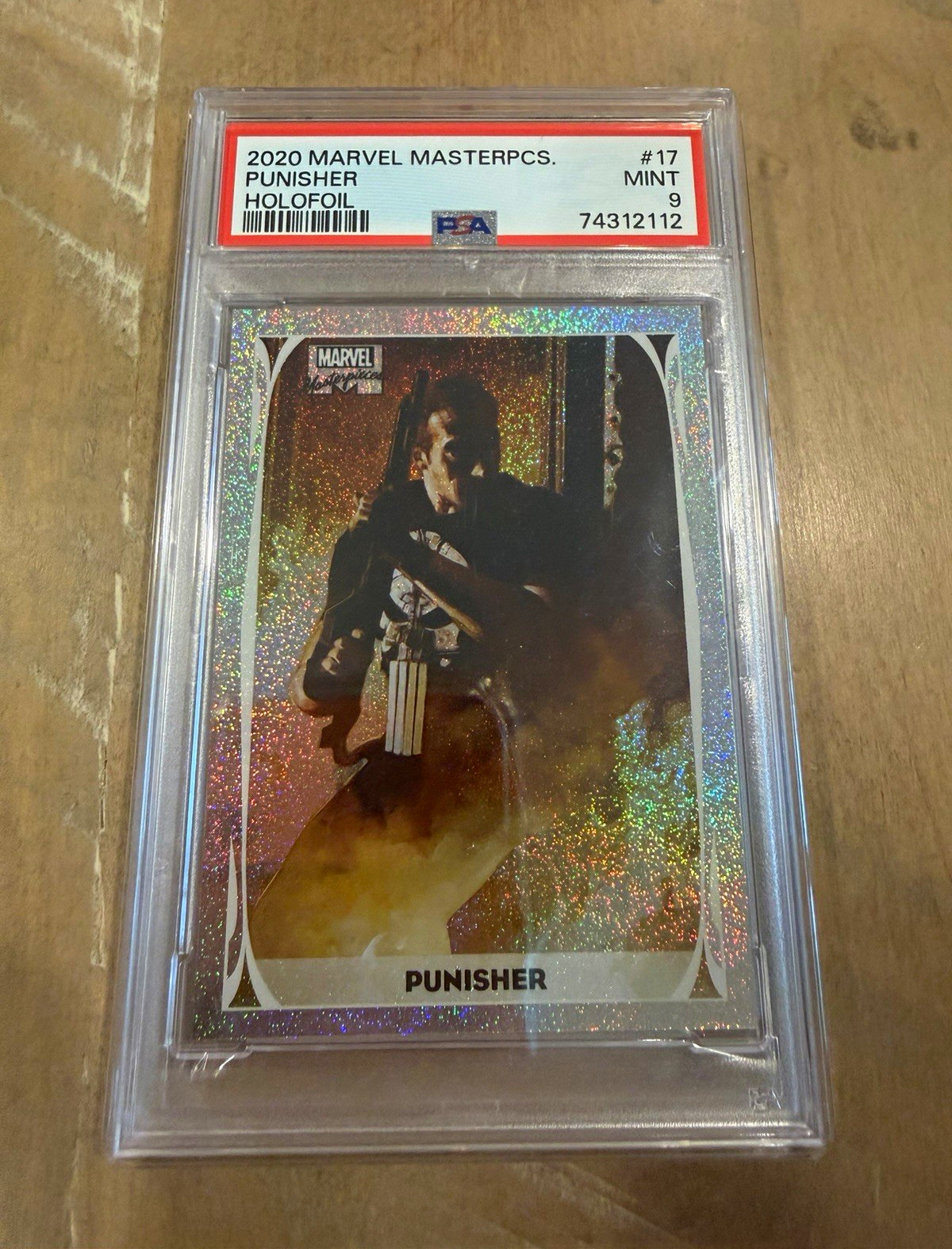Punisher PSA 9 MINT (POP 5 / NONE HIGHER) 2020 Marvel Masterpieces Holofoil 