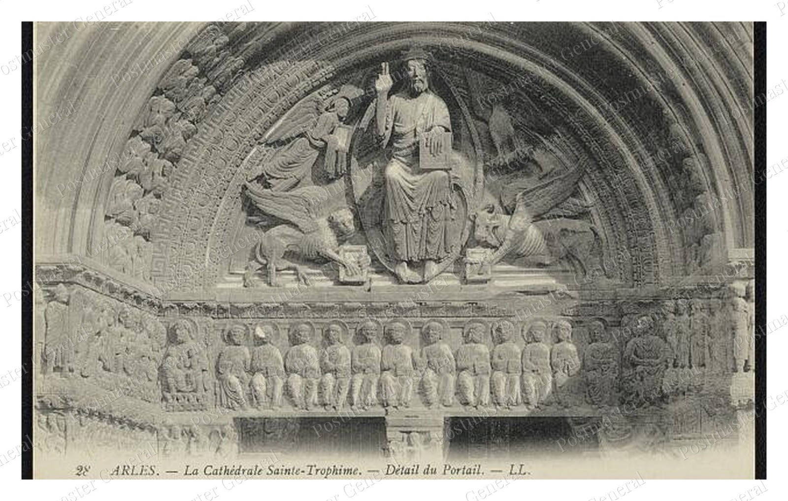 Arles Cathedral Portal Standard Postcard COPY RPPC