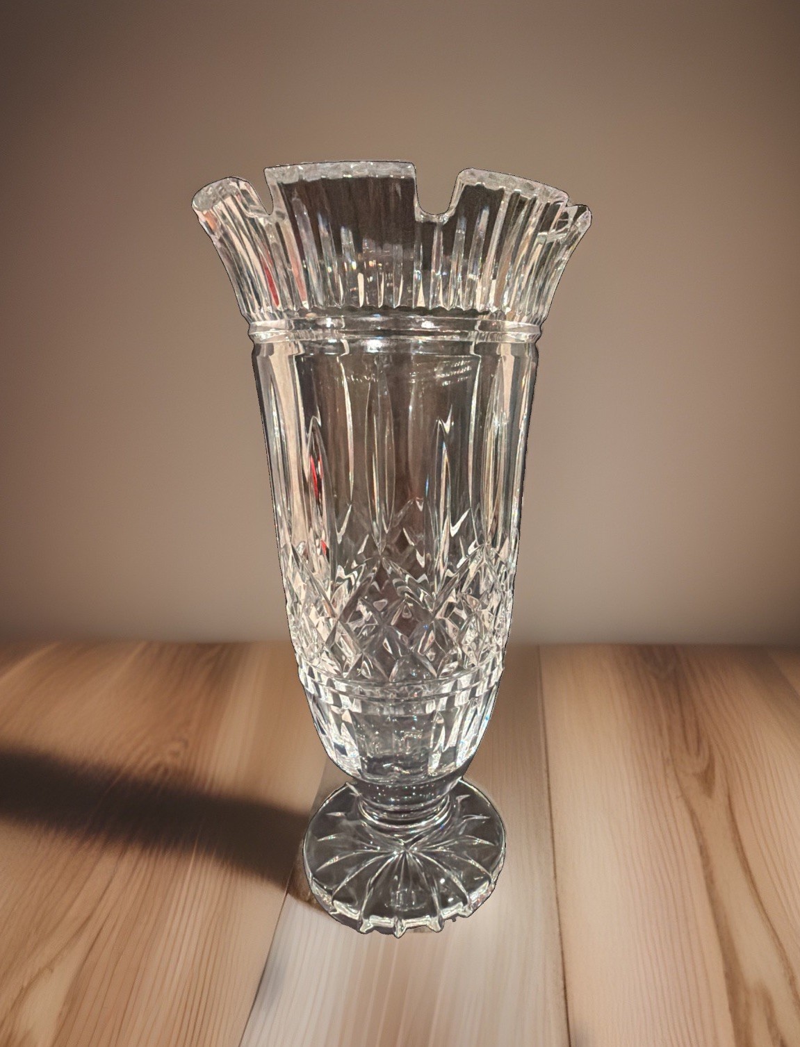 Waterford Crystal Vase, Romance of Ireland Collection, 11” Castle Top Waterford Crystal Vase, Romance of Ireland Collection, 11” Castle Top