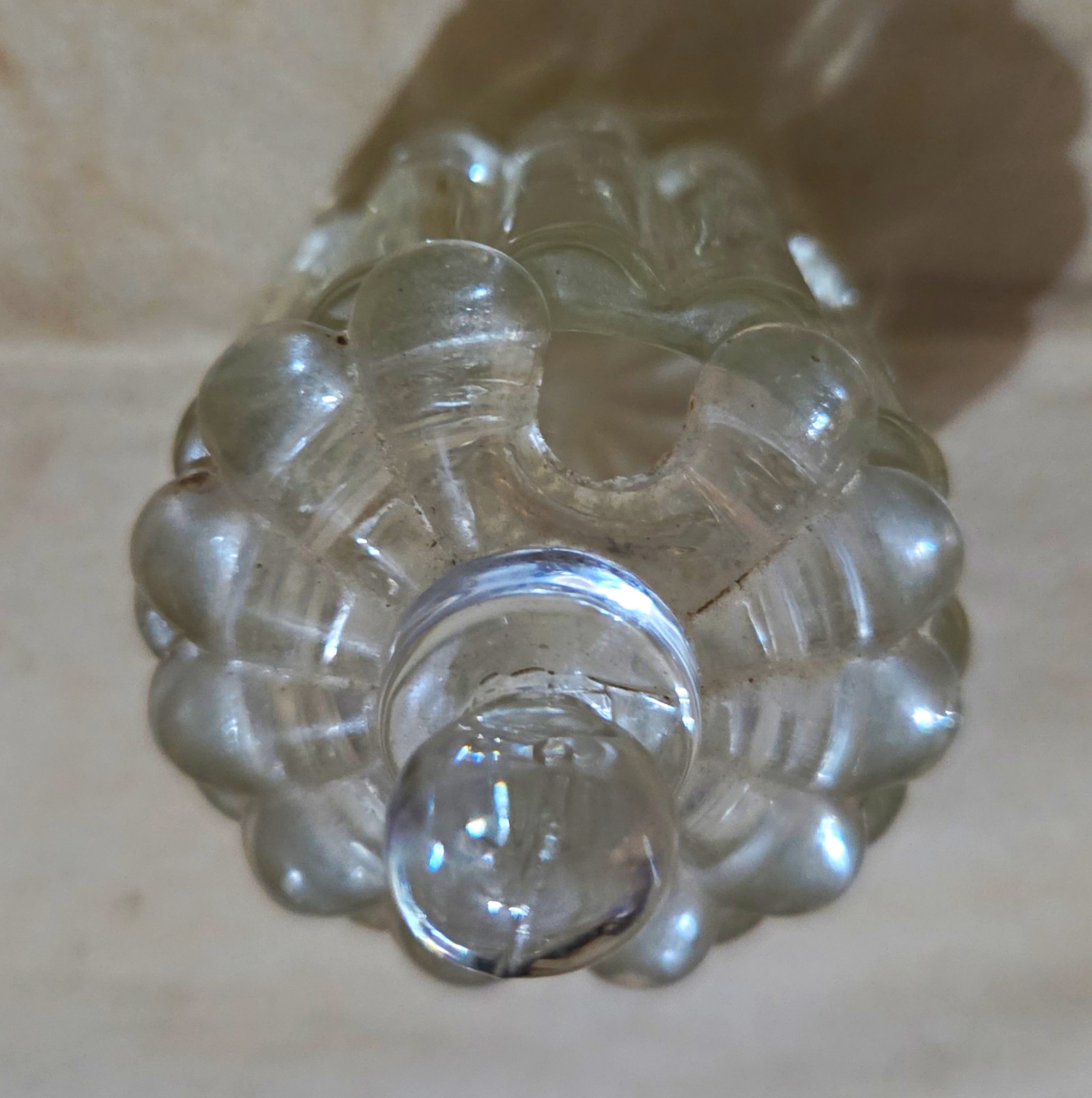 Vintage MCM Heisey Crystolite mustard jar