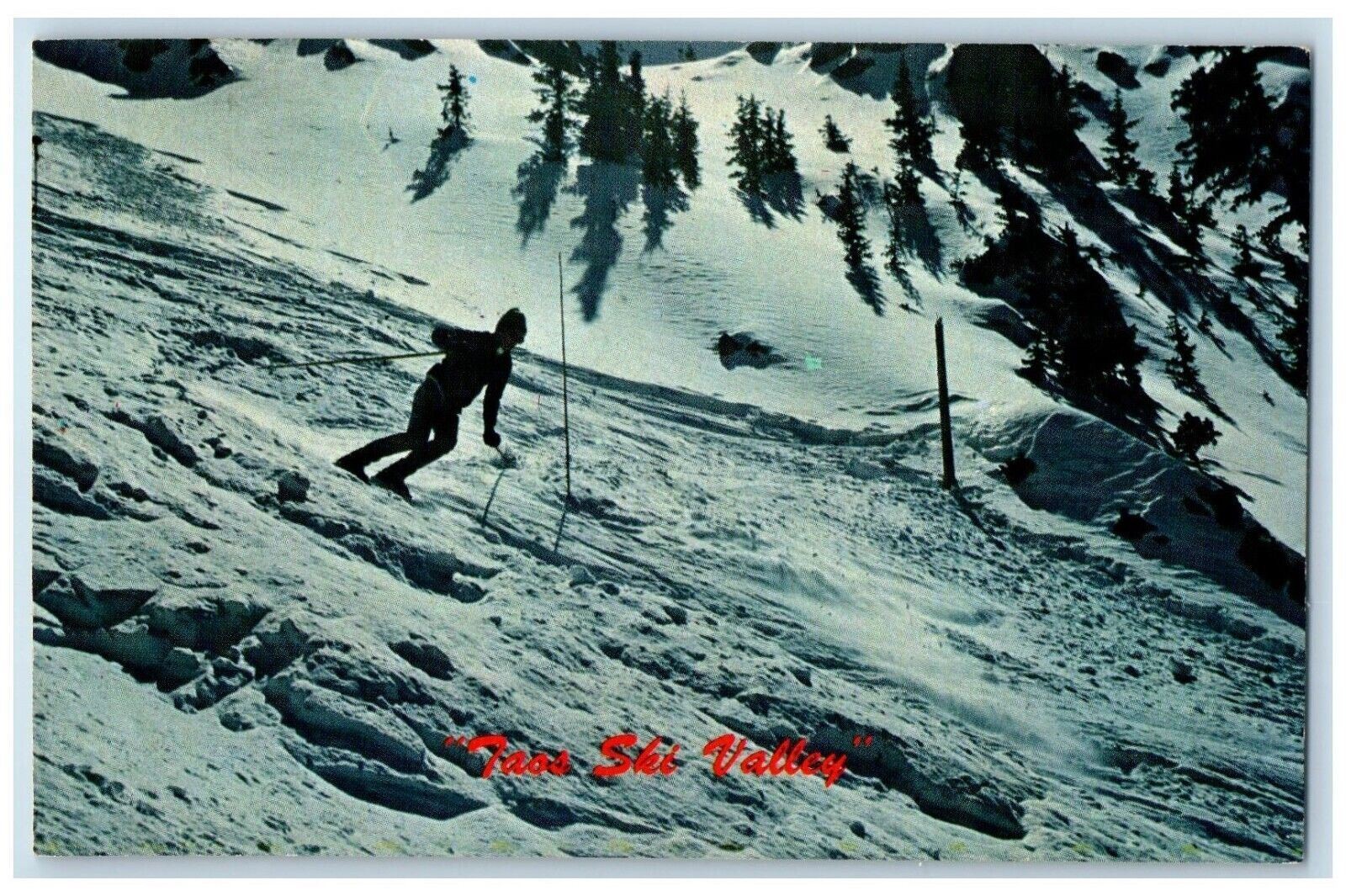 c1950\'s Taos Ski Valley Skiing New Mexico NM Unposted Vintage Postcard c1950\'s Taos Ski Valley Skiing New Mexico NM Unposted Vintage Postcard