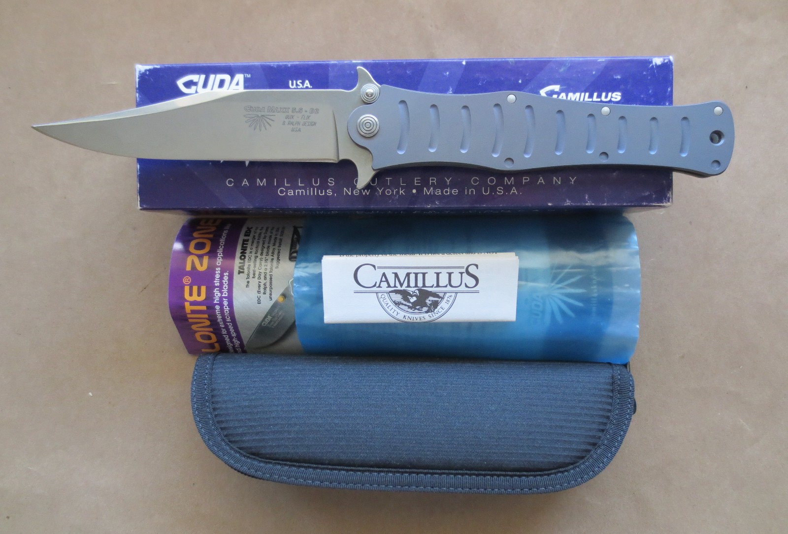 Camillus CUDA Maxx 5.5 D2 Folding Knife w/Box Quik-Flik #CU2262 Camillus CUDA Maxx 5.5 D2 Folding Knife w/Box Quik-Flik #CU2262