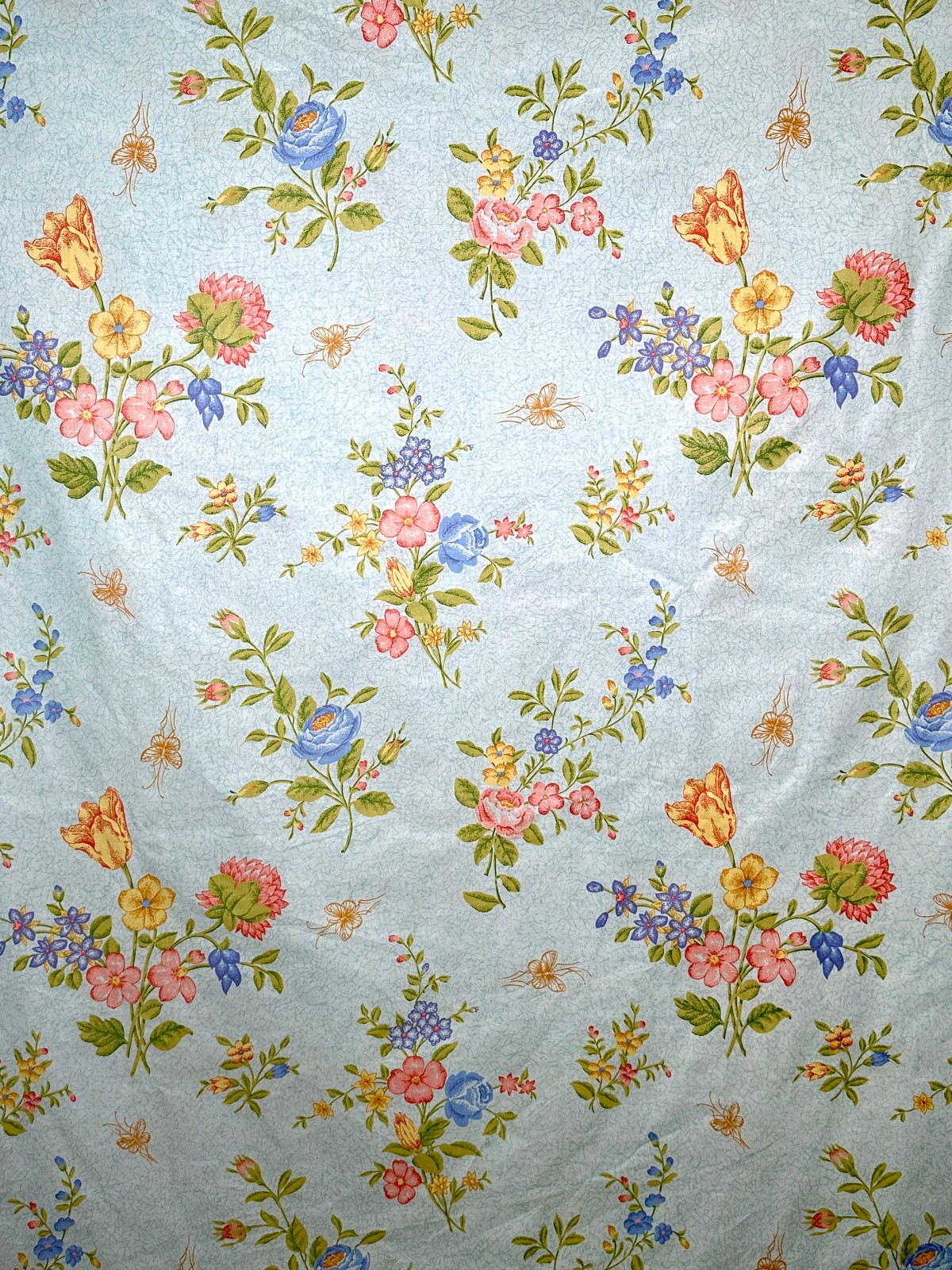 Vintage 1970s Scalamandre Chantilly Chintz Floral Fabric Dorian Nisinson 21 Yds