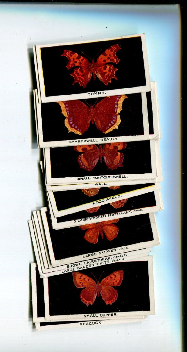 1927 GODFREY PHILLIPS LTD. BRITISH BUTTERFLIES 25 TOBACCO CARD SET 1927 GODFREY PHILLIPS LTD. BRITISH BUTTERFLIES 25 TOBACCO CARD SET