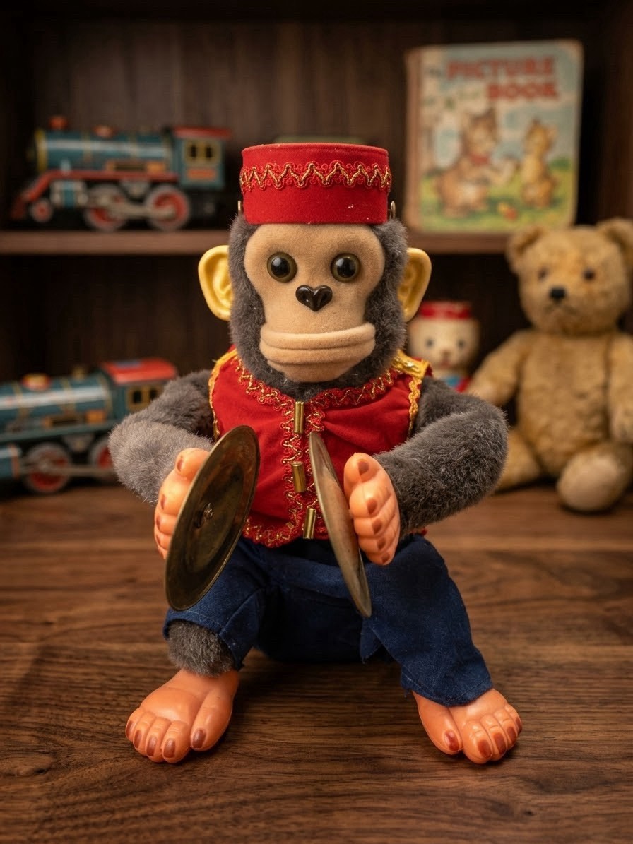 Vintage 1999 Mister Monkey-Musical Cymbal Clapping-Charm Company-Works USA