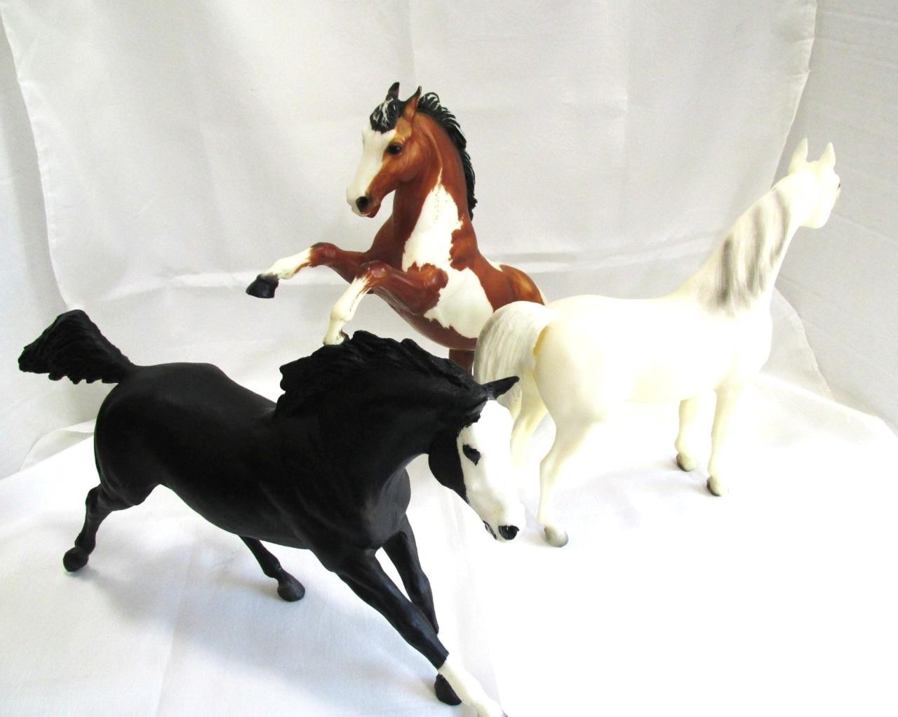 3 BREYER USA HORSE FIGURINES BLACK BEAUTY- PROUD ARABIAN - ANDALUSIAN STALLION