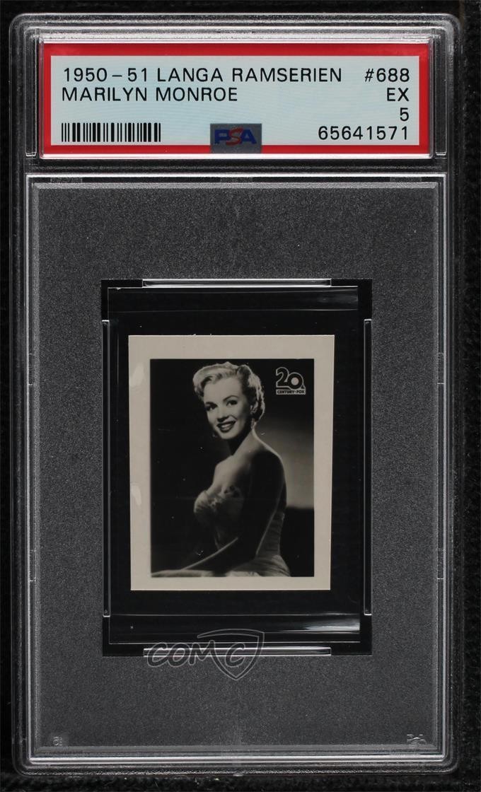 1950-51 Langa Ramserien Film Stars Marilyn Monroe #688 PSA 5 04le