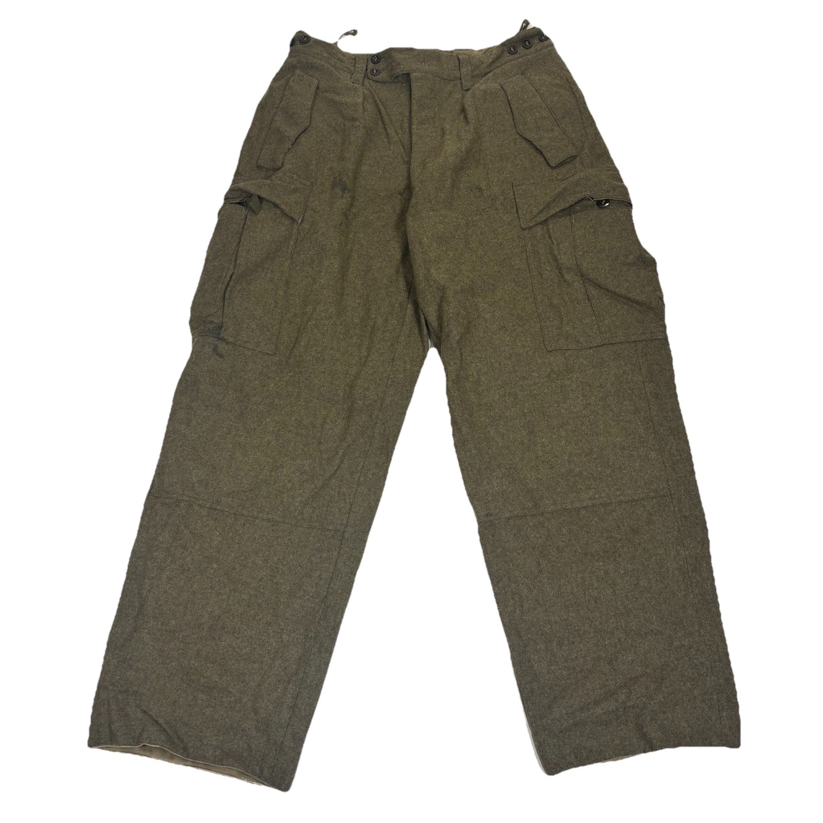 German Army Wool Pants Sz 33x28 Vtg AS Konfeksjons Eksport Green Military Cargo German Army Wool Pants Sz 33x28 Vtg AS Konfeksjons Eksport Green Military Cargo