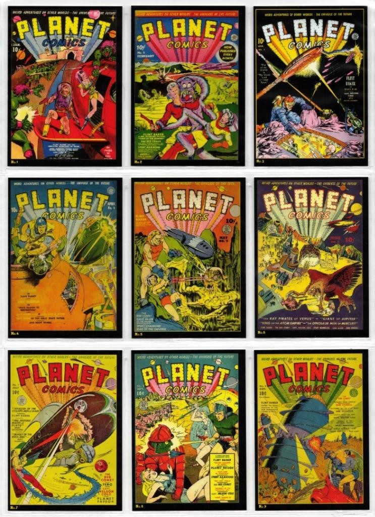 Planet Comics Series 1. Complete Set Of 9- Trading Cards. RRParks Cards 2024