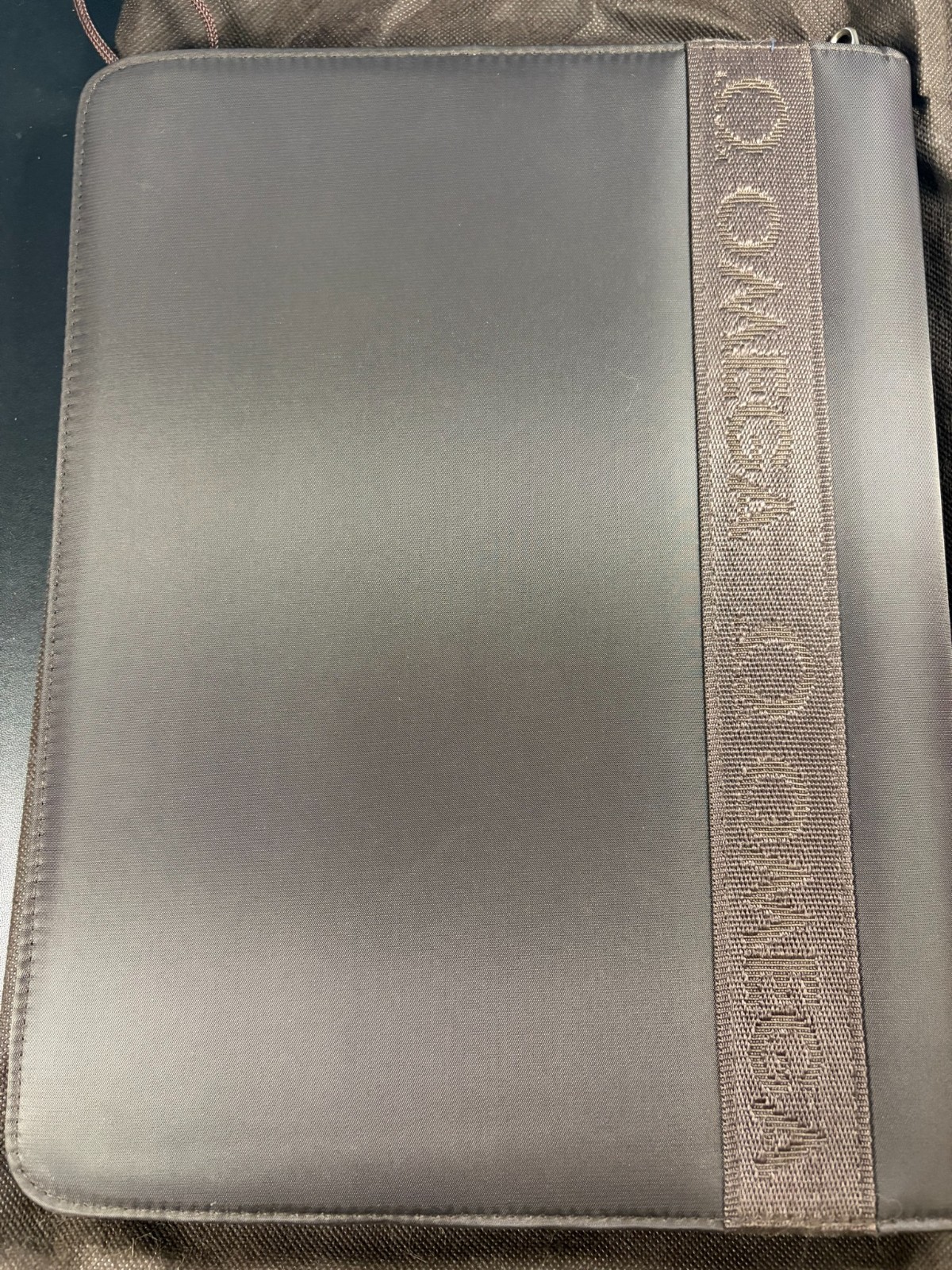 OMEGA Watch Brown Canvas Folio with Notepad & Drawstring Bag, New RARE 