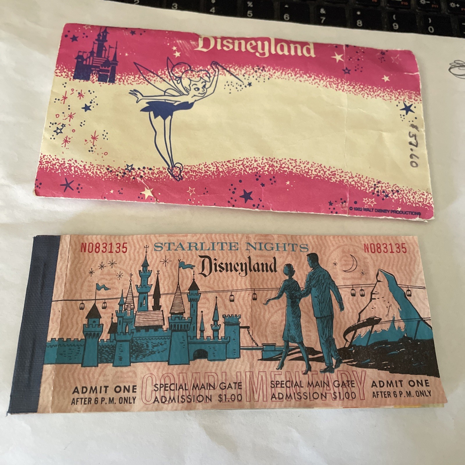 VINTAGE RARE STARLITE NIGHTS DISNEYLAND TICKET BOOK