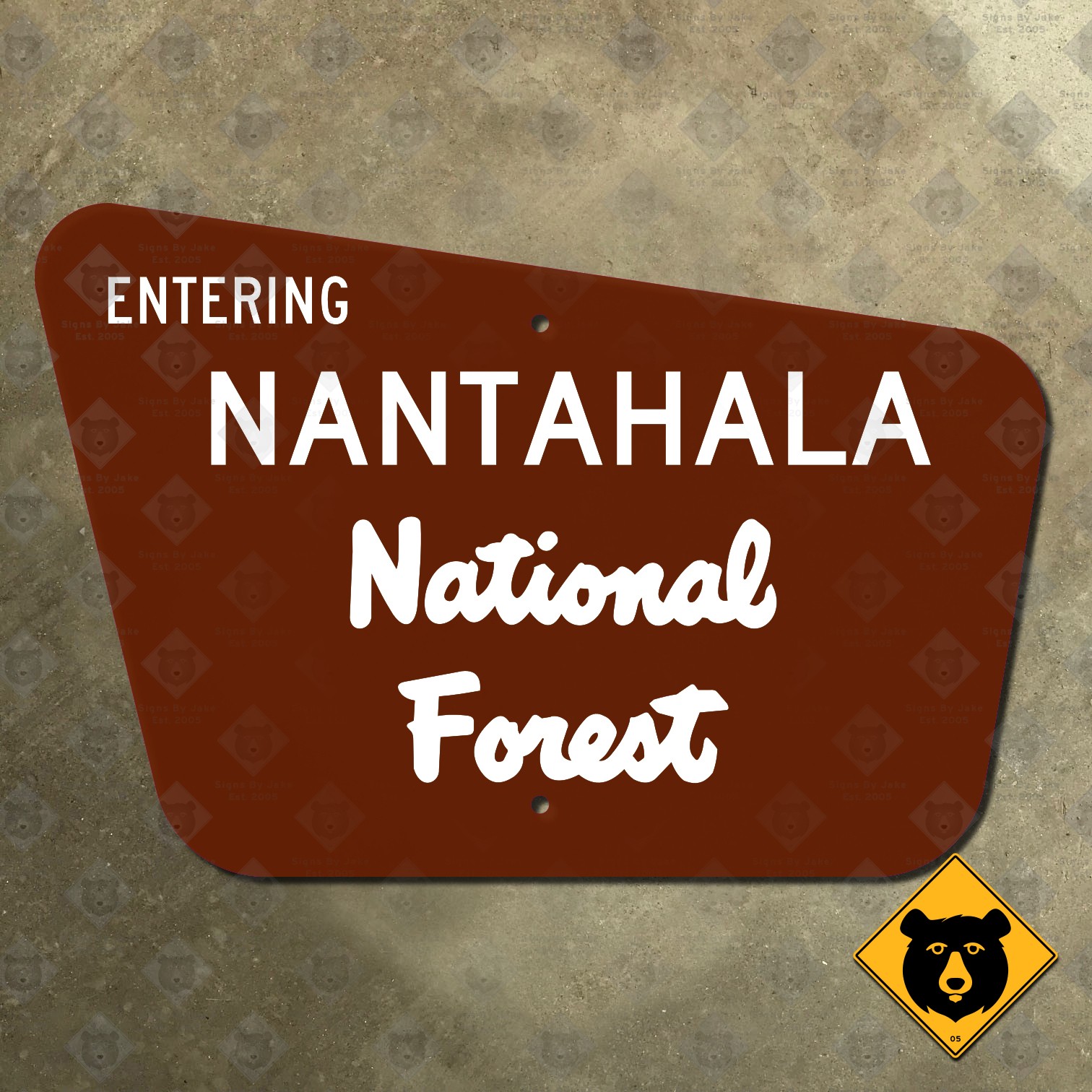 USFS Entering Nantahala National Forest North Carolina highway road sign 21x14
