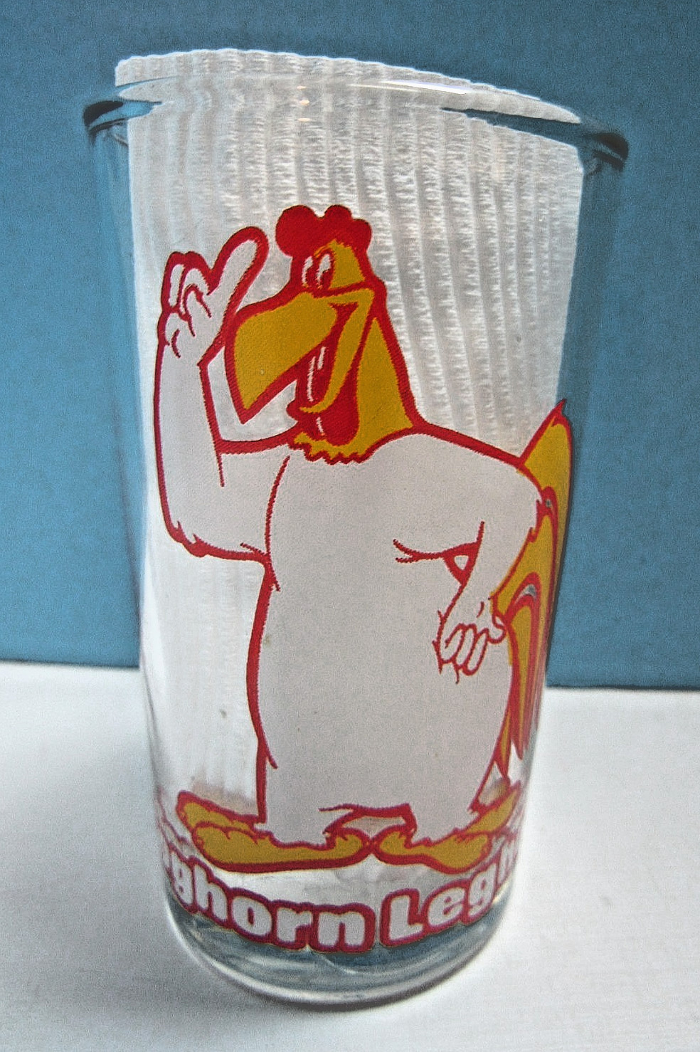 VINTAGE 1976 WARNER BROS. 6 oz. JELLY GLASS FEATURING FOGHORN LEGHORN