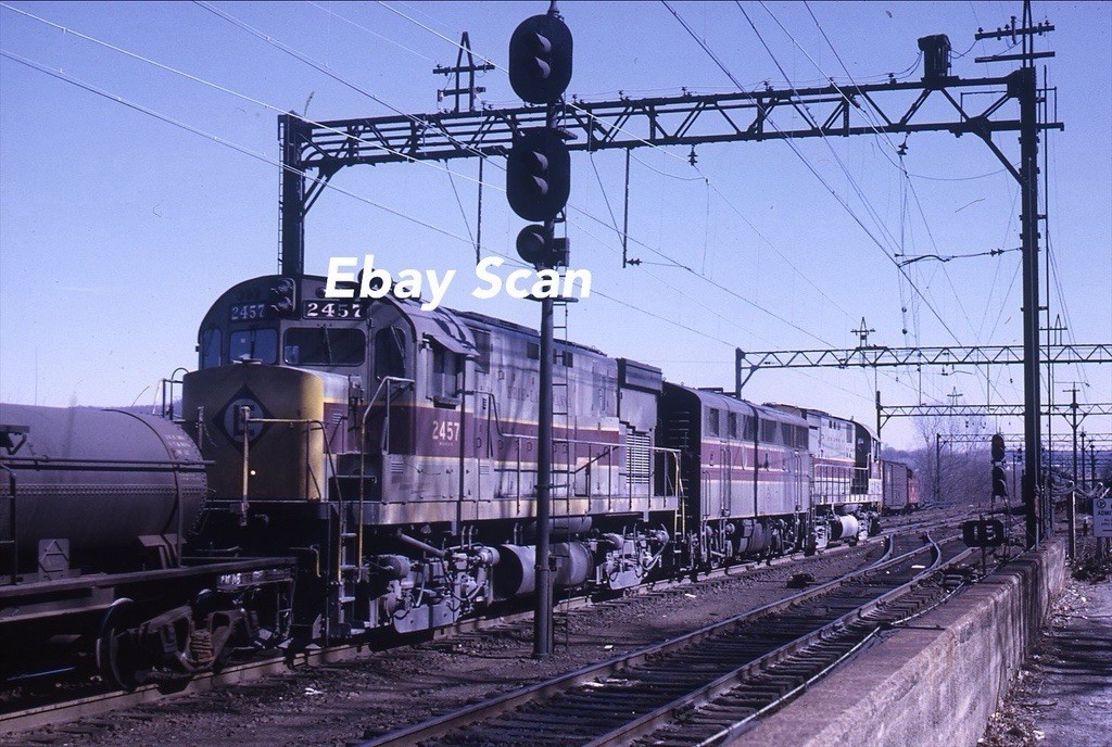 Original 35mm Kodachrome Slide EL Erie Lackawanna Railroad Train 2457 1966 Original 35mm Kodachrome Slide EL Erie Lackawanna Railroad Train 2457 1966
