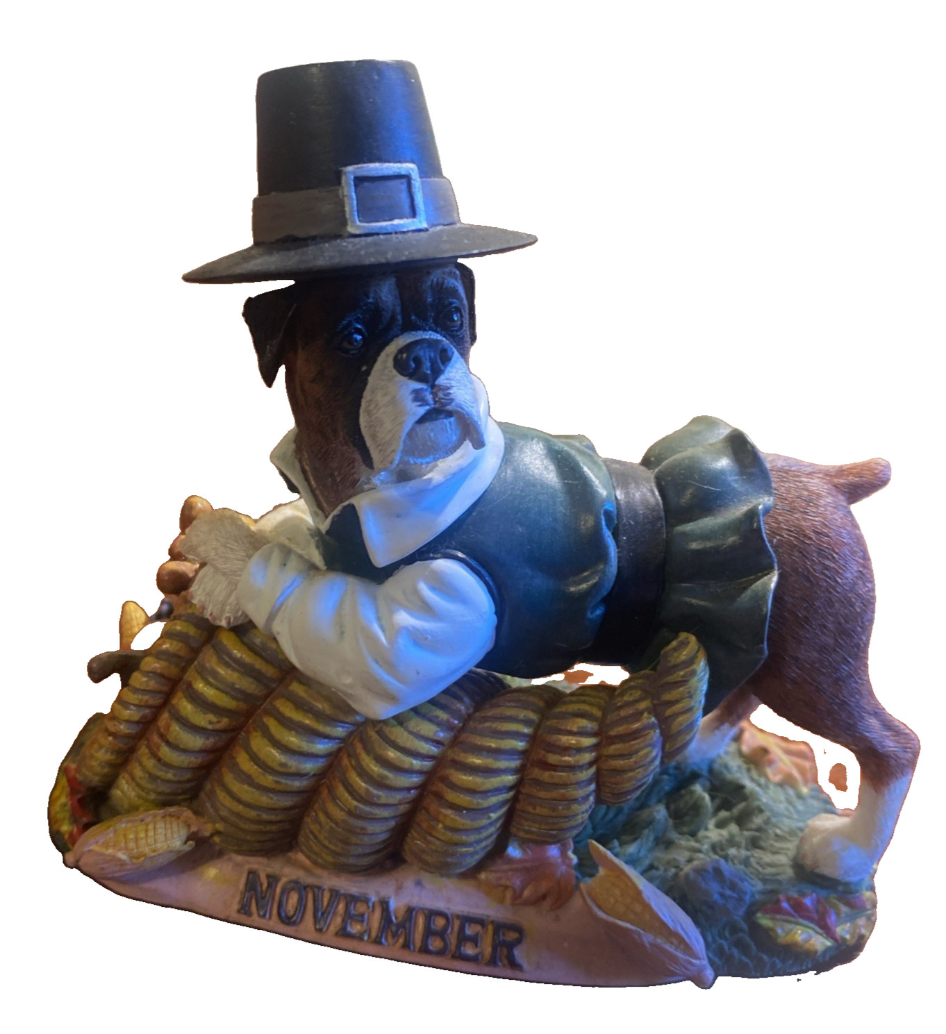 The Danbury Mint Boxer Perpetual Calendar Figurine for November
