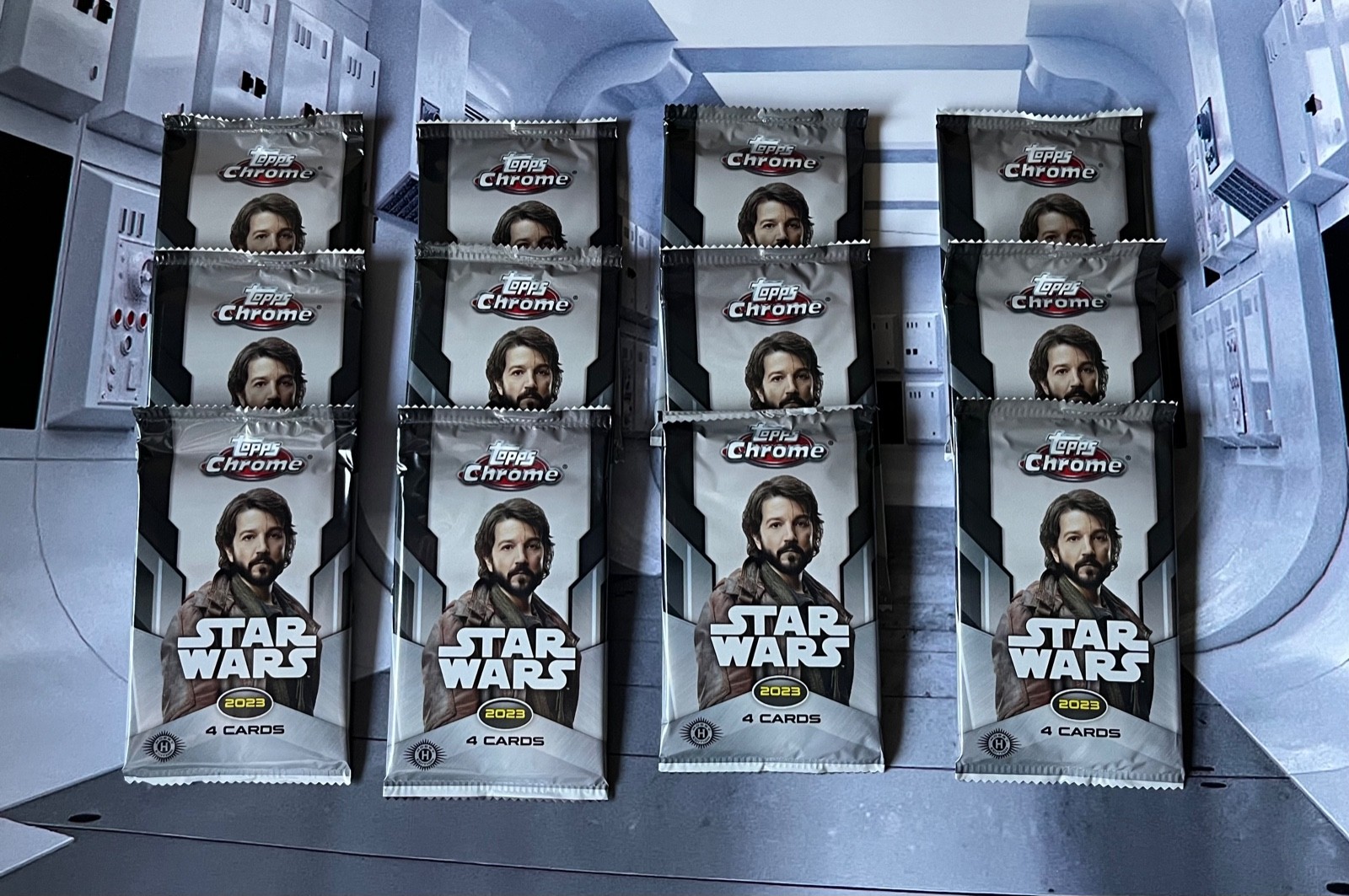 Star War Topps 2023 Chrome Hobby Edition Trading Cards Packs ( 12 Sealed Packs )