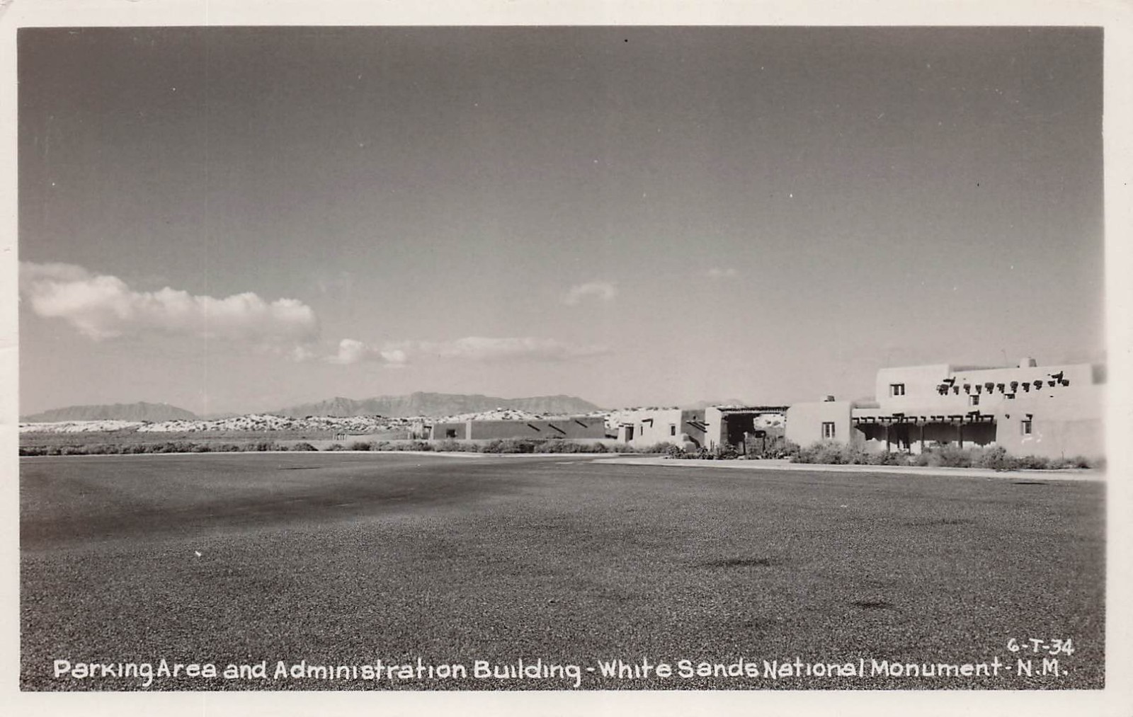 RPPC White Sands New Mexico Administration Building Photo Vtg Postcard 45A