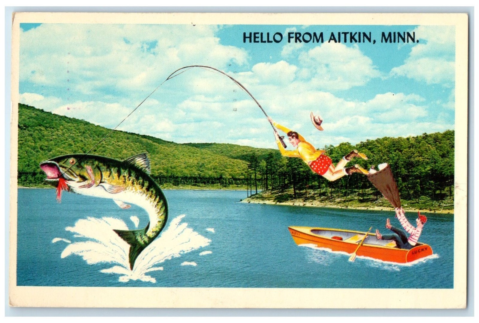 1965 These Minnesota Fish Little Hard Land Fishing Aitkin Minnesota MN Postcard