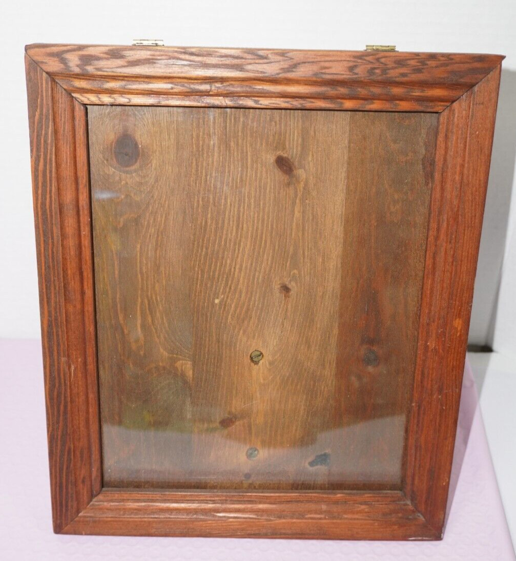 Unique Victorian Oak Wood Picture Frame 12 x 9 Mission Style Arts Crafts Brown