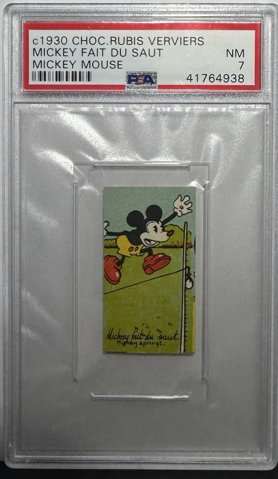 1930 Mickey Mouse Chocolaterie Rubis Fait Du Sant PSA 7 1930 Mickey Mouse Chocolaterie Rubis Fait Du Sant PSA 7