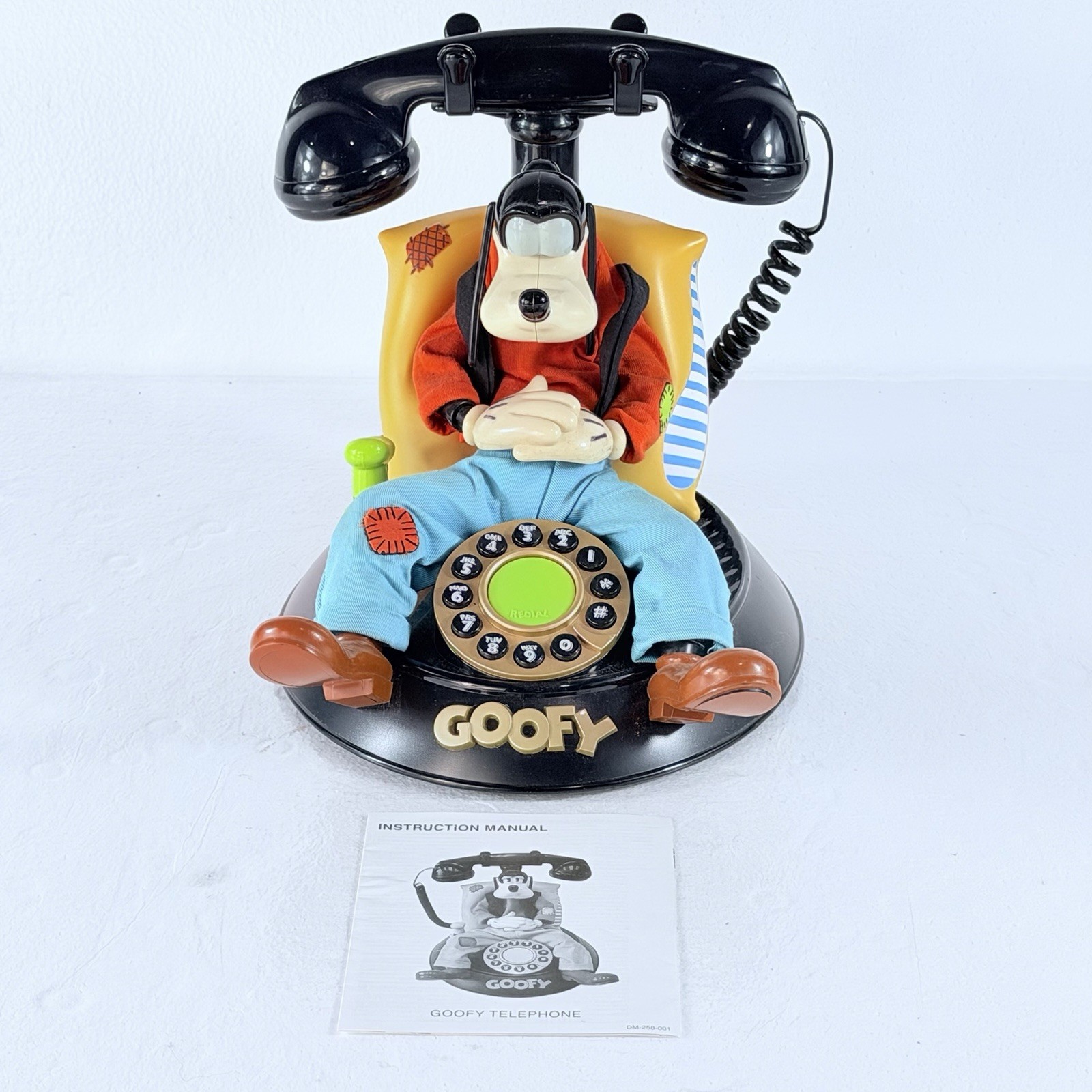 Vintage Disney Animated Goofy Landline Phone Telemania 1990\'s - WORKS GREAT