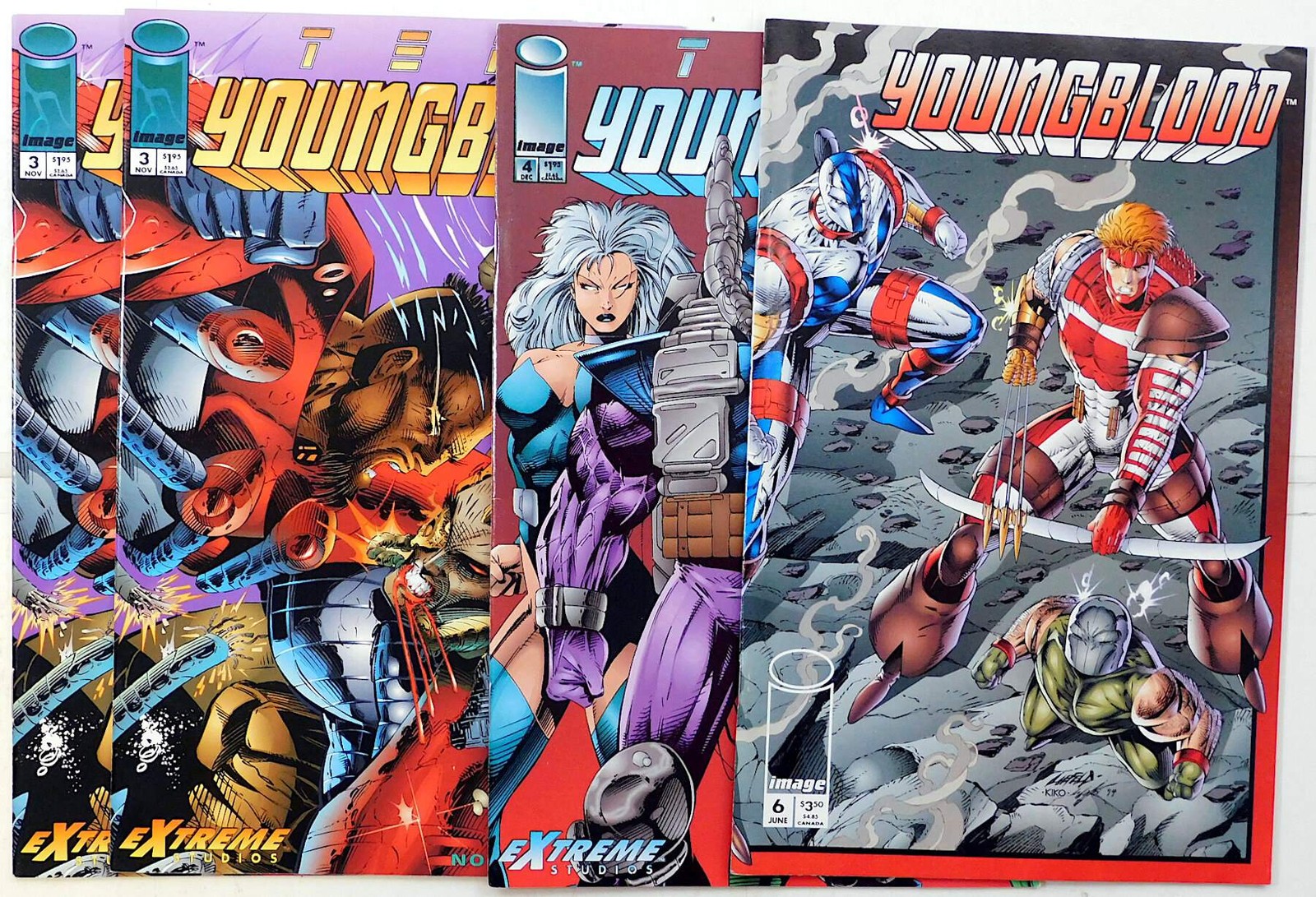 Team Youngblood Lot of 4 #3 x2, 4, 6 (1993) Image Comics 1st Print Comic Books Team Youngblood Lot of 4 #3 x2, 4, 6 (1993) Image Comics 1st Print Comic Books