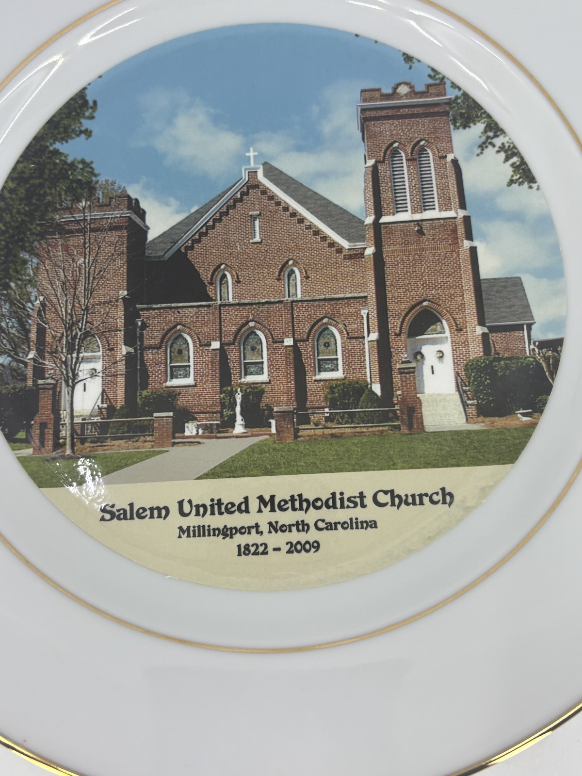 Vintage Church Plate Salem Global Methodist Church Millingport, North Carolina Vintage Church Plate Salem Global Methodist Church Millingport, North Carolina