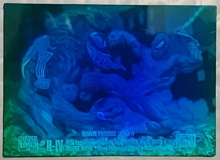 1993 SkyBox Marvel Universe Series 4 Spider-Man vs Venom Battle Hologram  #H-IV