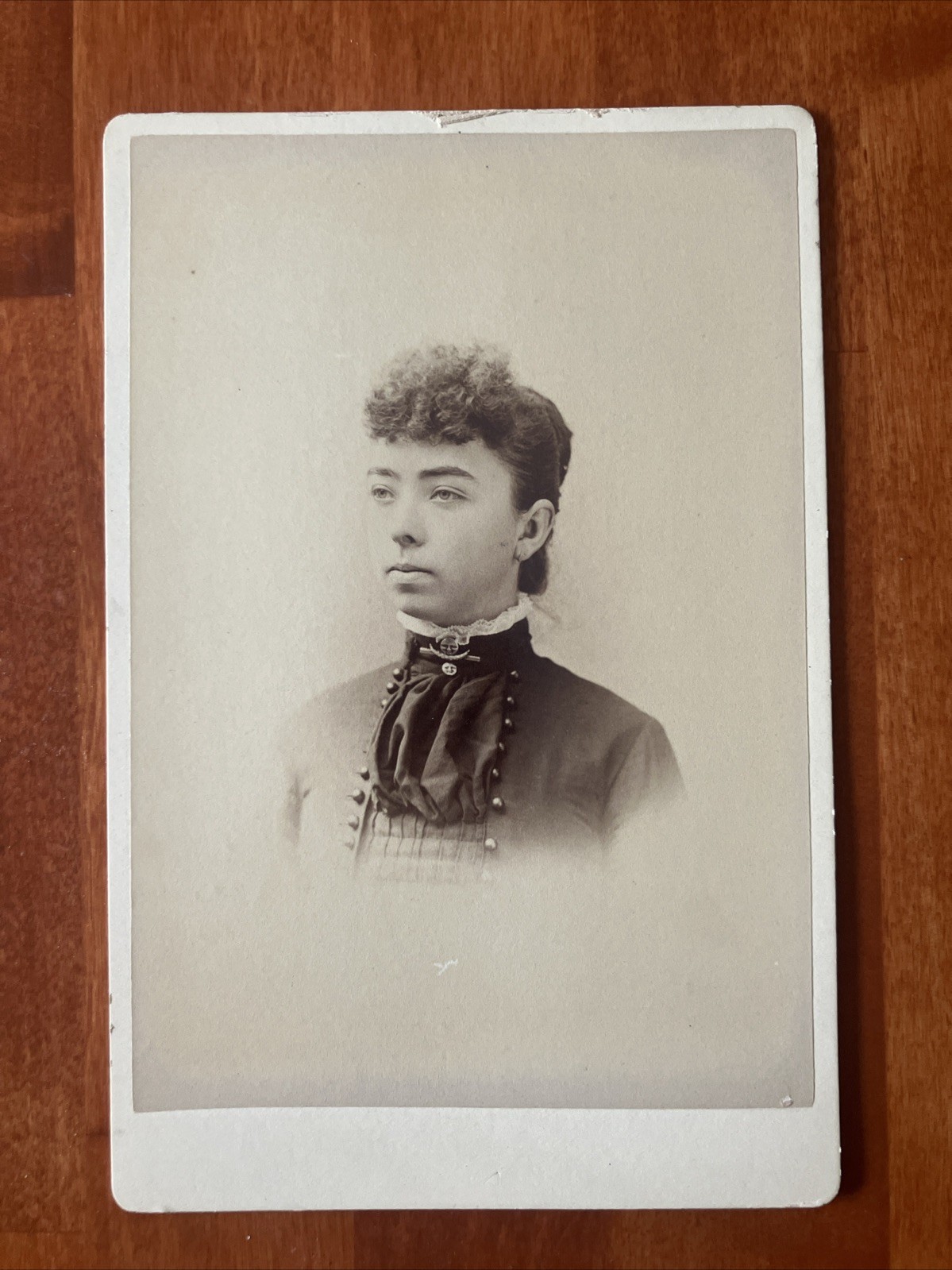 Pretty Young Woman Cabinet Card Antique Photo Pottsville PA