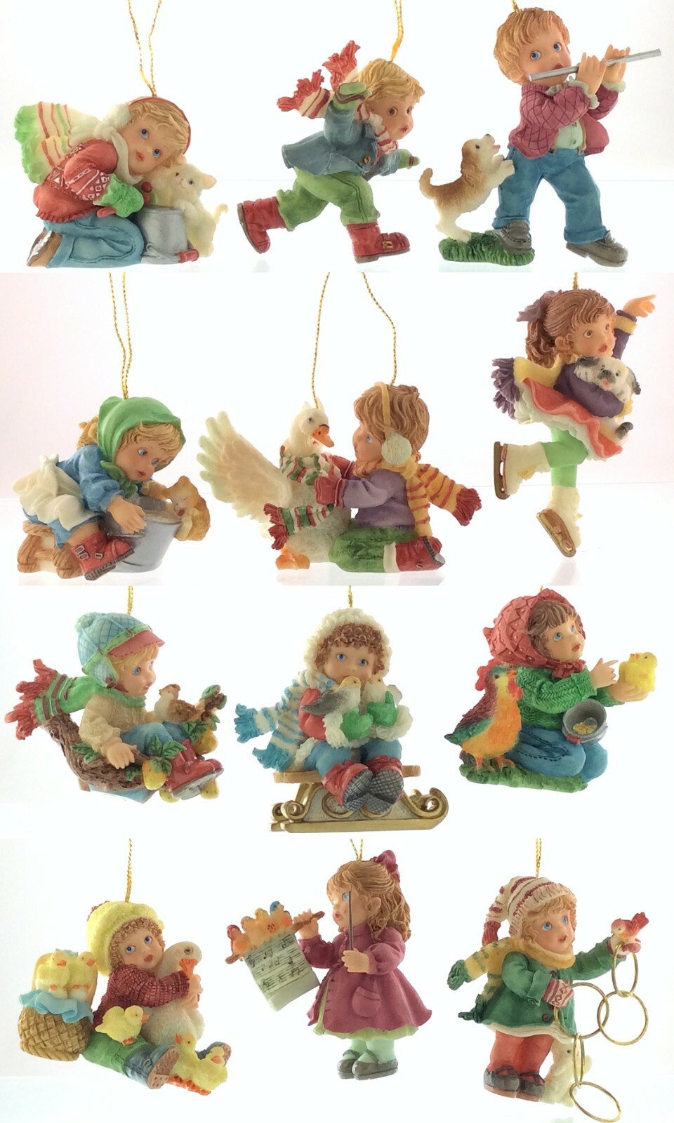 12 Days Christmas Heirloom Ornament Ashton Drake 1997 Children Figure COA S925