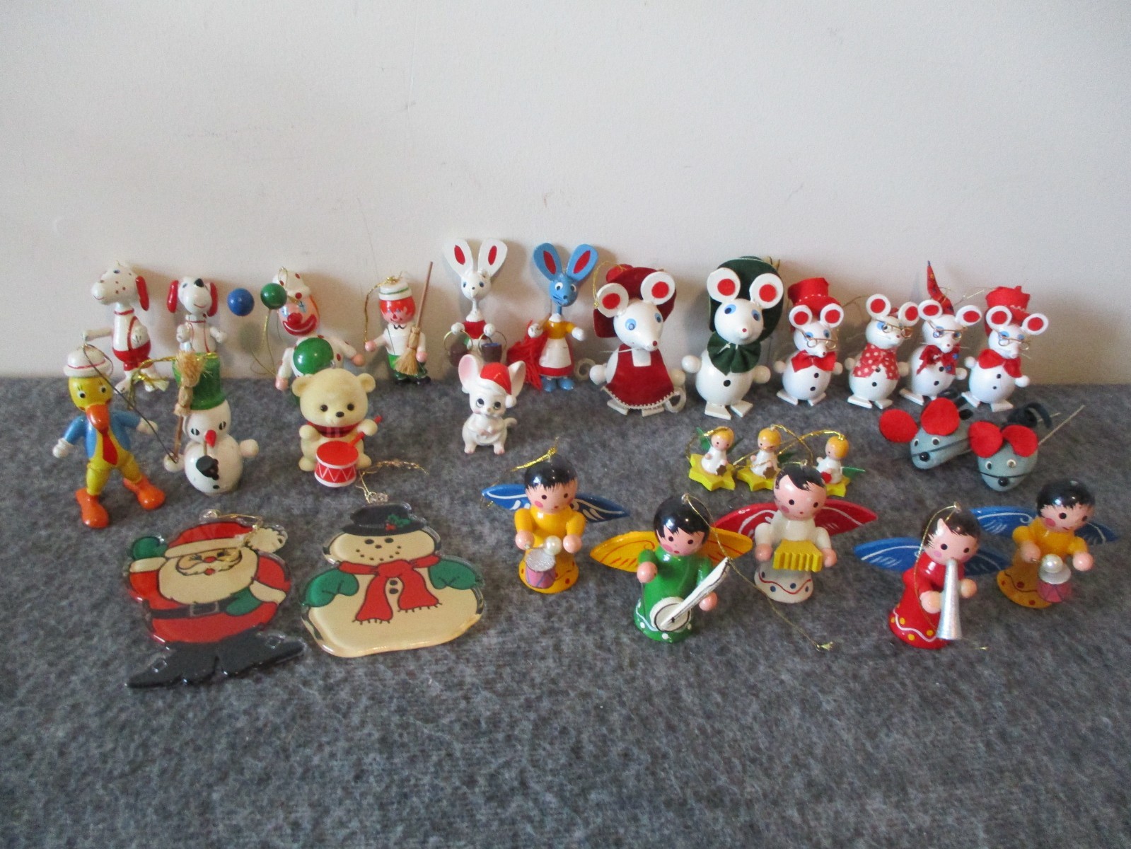 VINTAGE CHRISTMAS ORNAMENTS WOOD CERAMIC ACRYLIC MINI-28 HALLMARK/LEFTON++ 1980s VINTAGE CHRISTMAS ORNAMENTS WOOD CERAMIC ACRYLIC MINI-28 HALLMARK/LEFTON++ 1980s