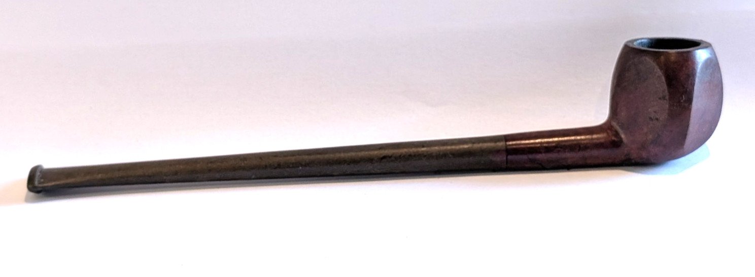 Vintage Read Easy French Briar Churchwarden Reading Pipe Panel Diamond Bowl