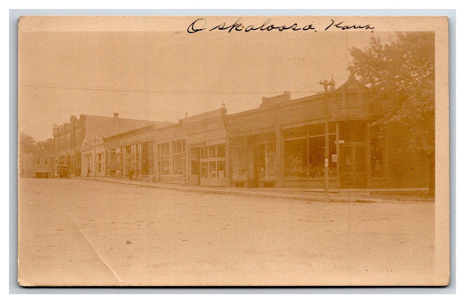 RPPC, oskaloosa, Kansas, Main Street view. RPPC, oskaloosa, Kansas, Main Street view.