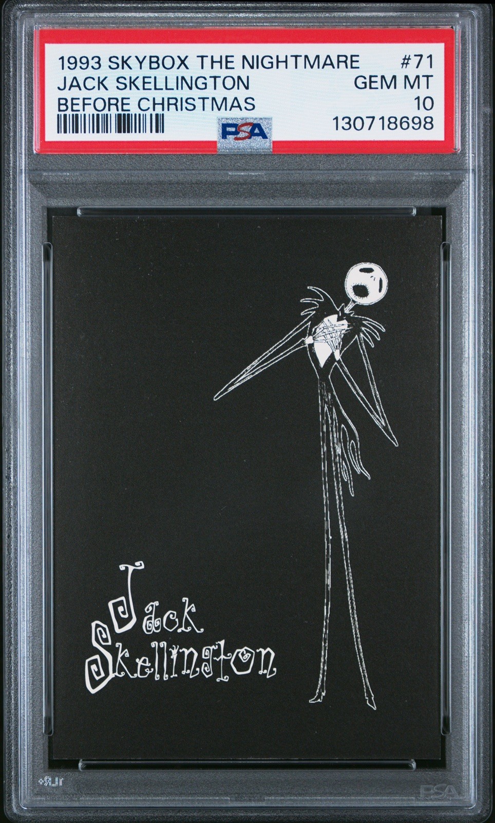 1993 SkyBox Nightmare Before Christmas PSA 10 Jack Skellington #71 Pop 2 1993 SkyBox Nightmare Before Christmas PSA 10 Jack Skellington #71 Pop 2