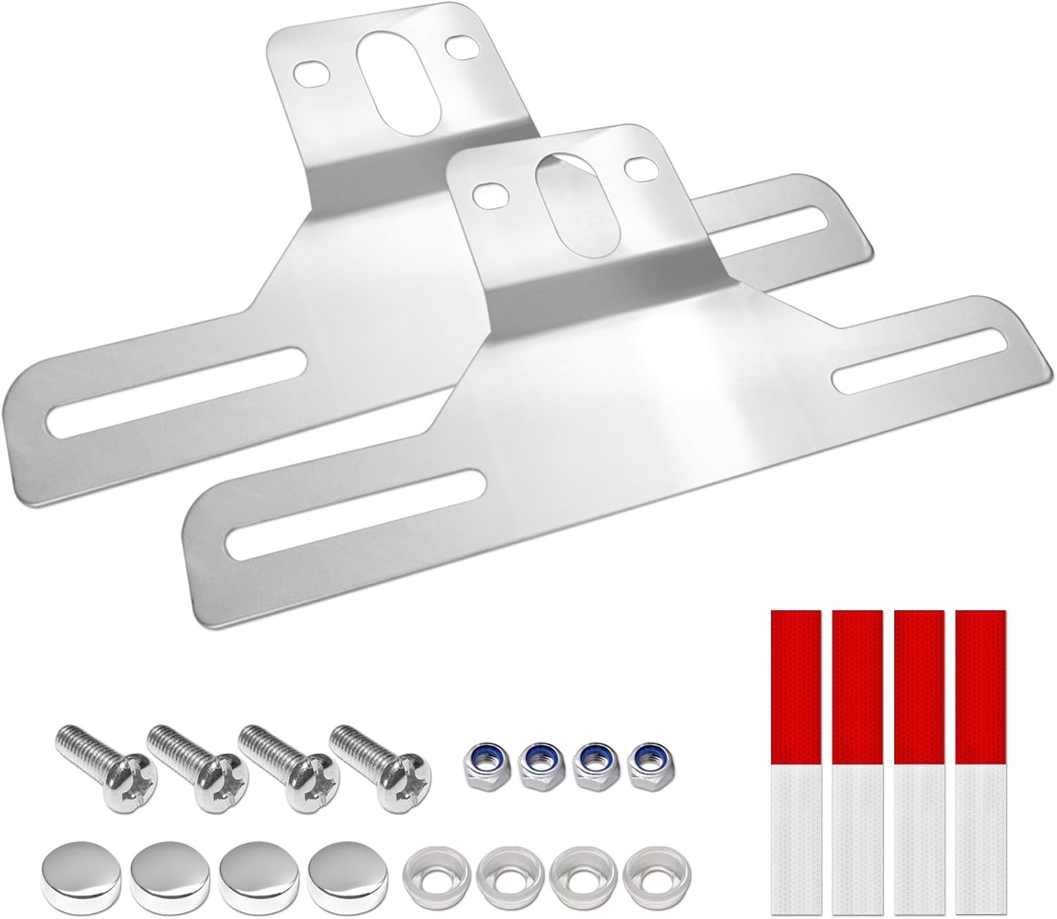 2 Pack Stainless Steel Trailer License Plate Bracket Holder Metal Car Tag Frame 2 Pack Stainless Steel Trailer License Plate Bracket Holder Metal Car Tag Frame