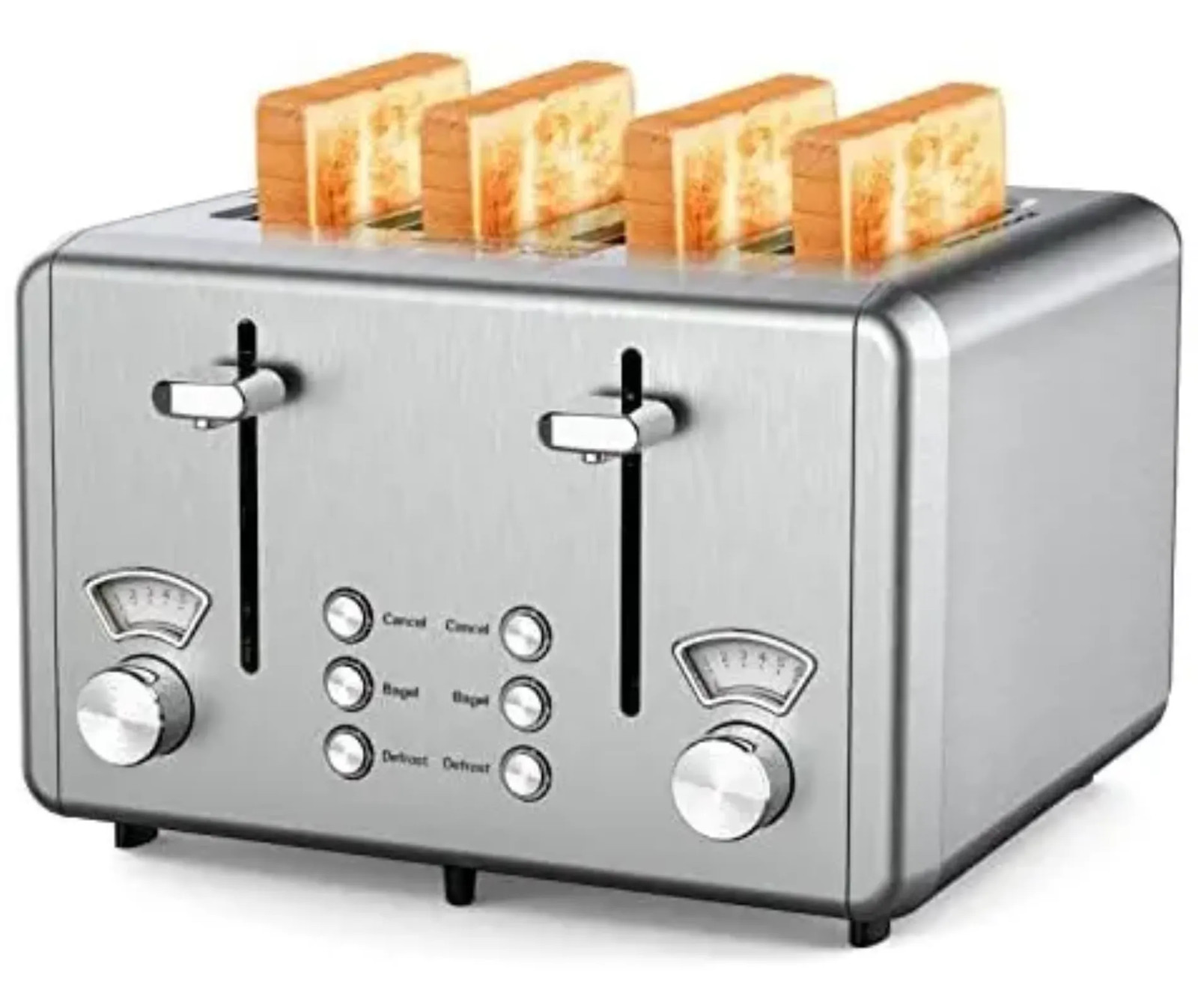 Restored WHALL KST023GU 4 Slice Toaster (Stainless Steel)