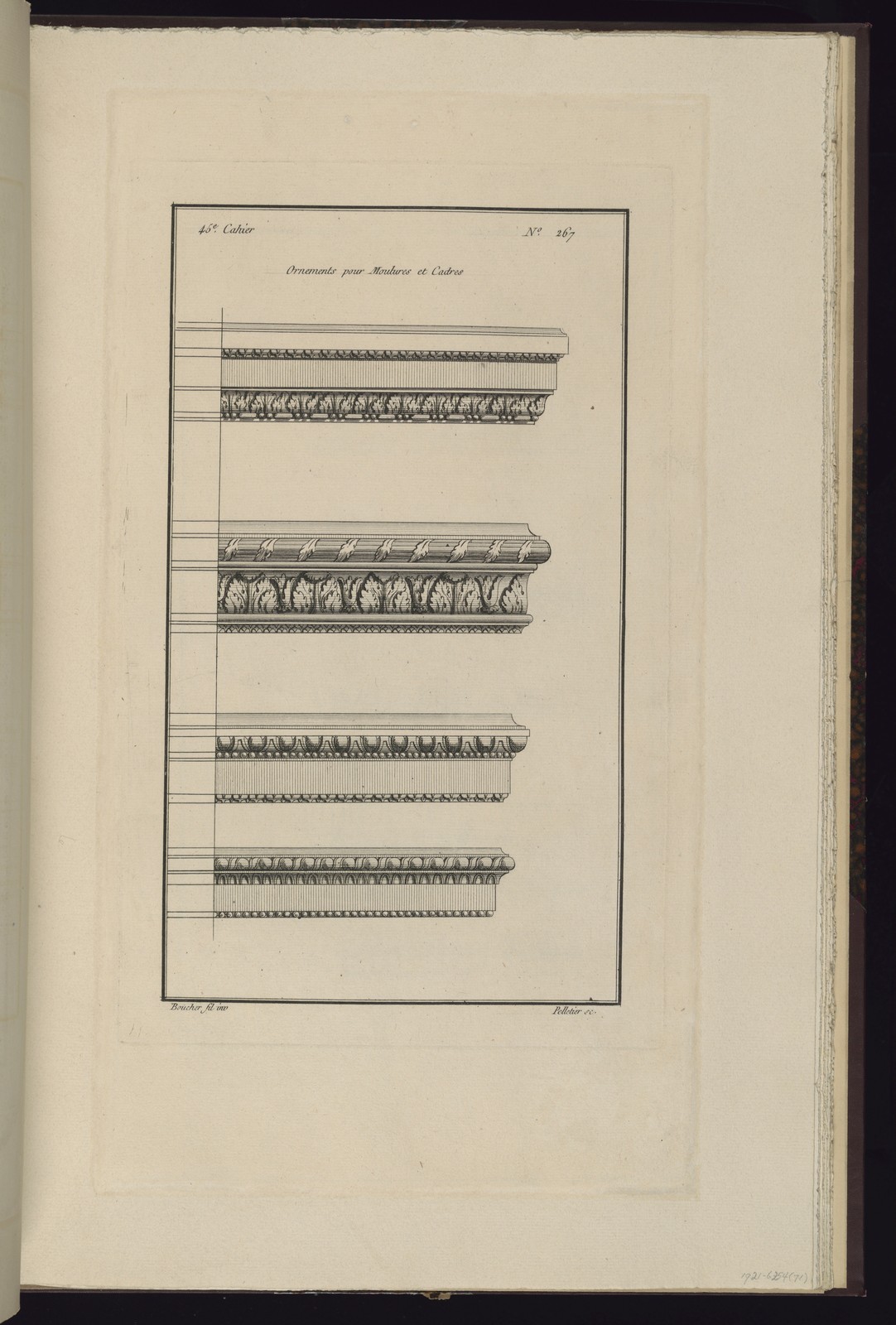 Le Pere Avaulez Ornements Moulures Cadres 1770s Vintage Architecture Reprint Wal