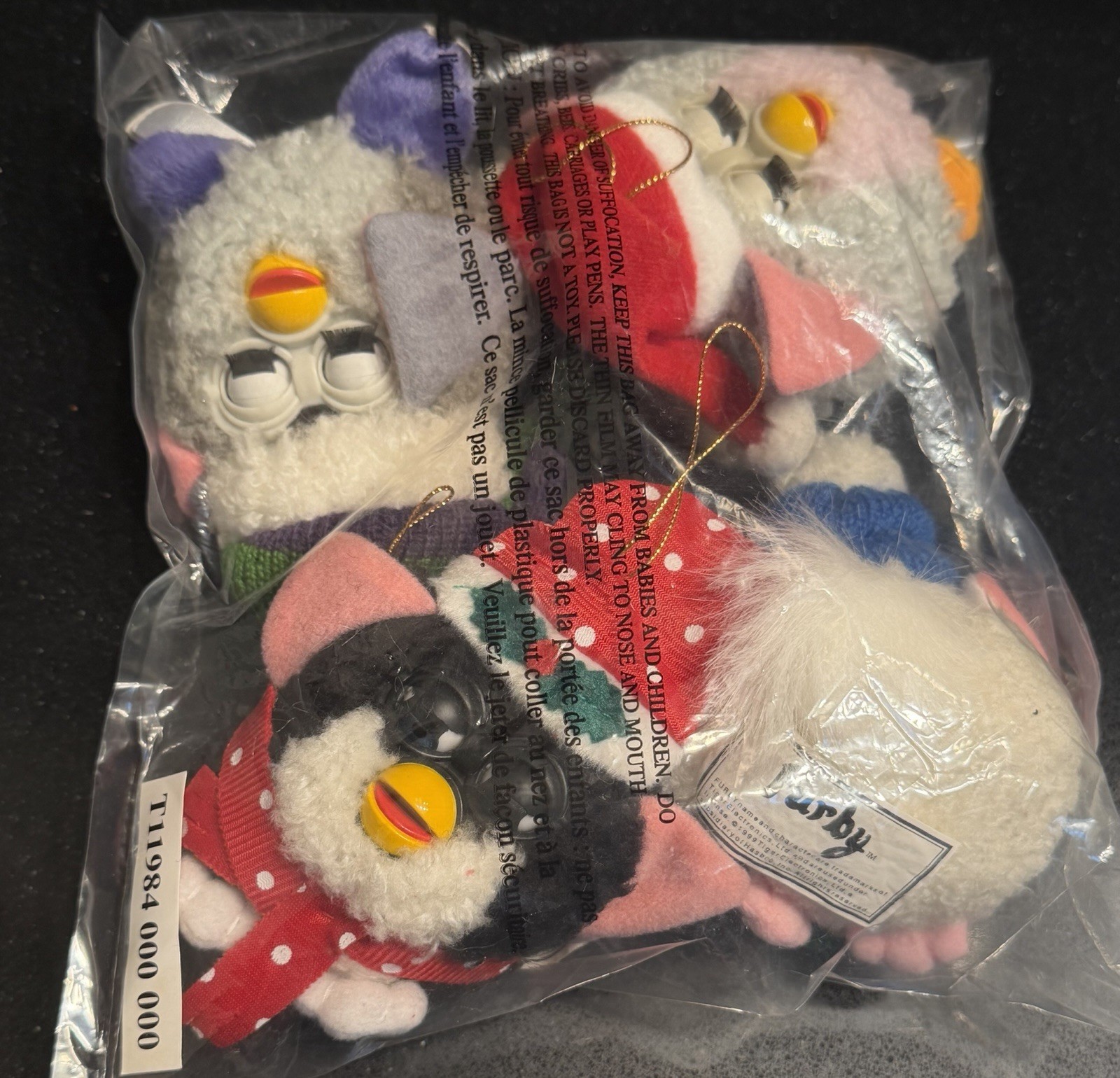 1999 Original Furby Holiday Ornaments Tiger Electronics Hasbro NEW NOS Sealed